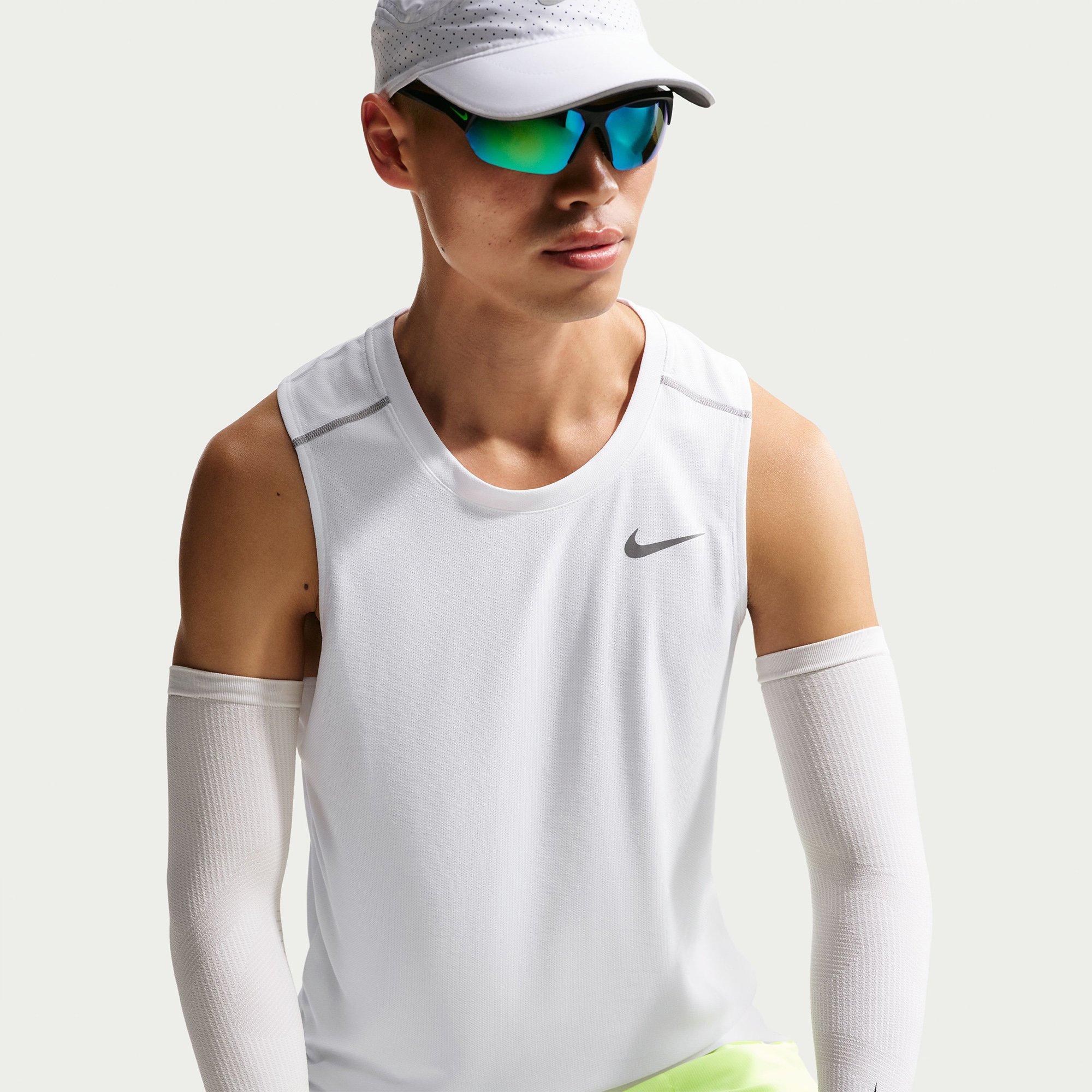 White/Silver - Nike - Men's Miler Performance Running Vest - 2