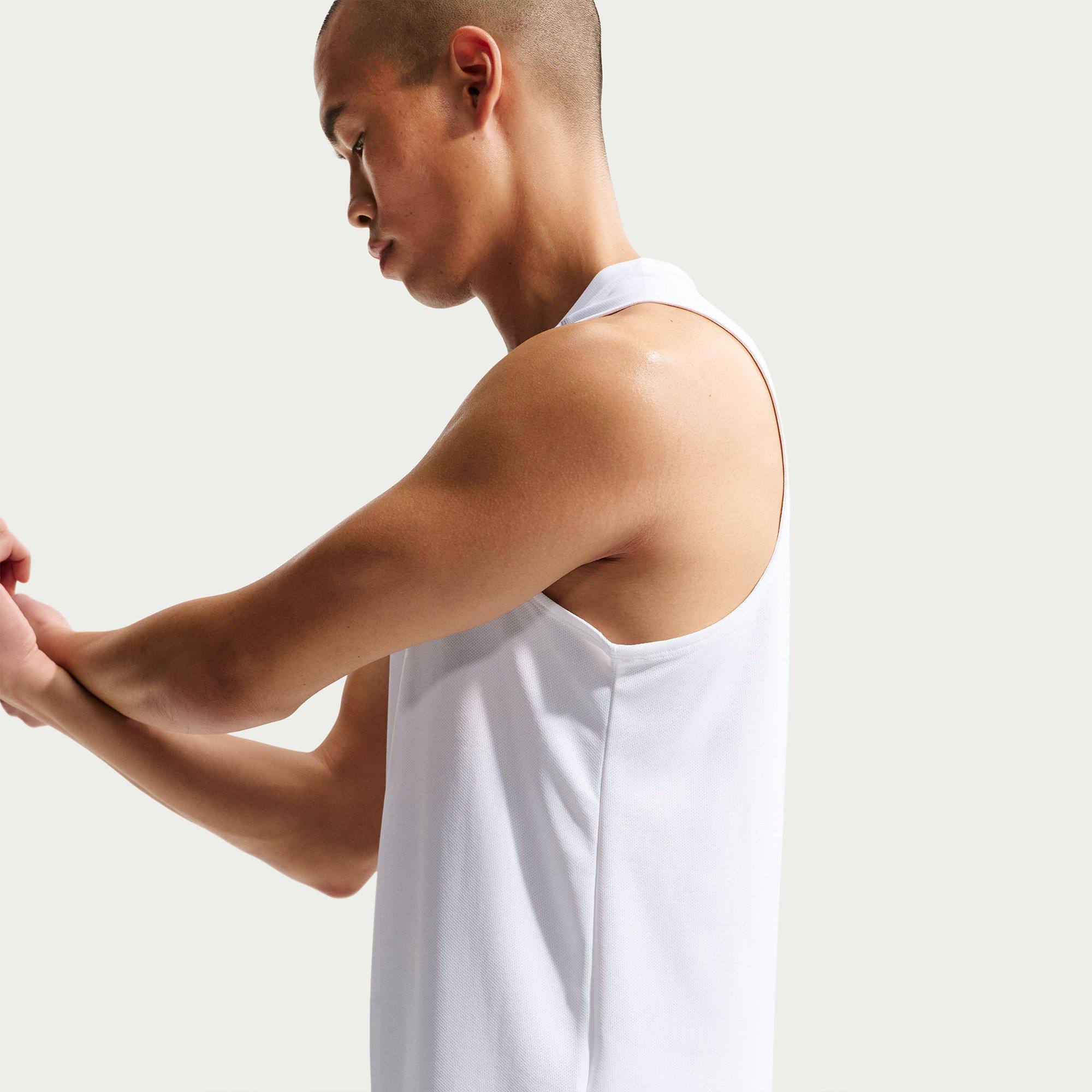 White/Silver - Nike - Men's Miler Performance Running Vest - 3
