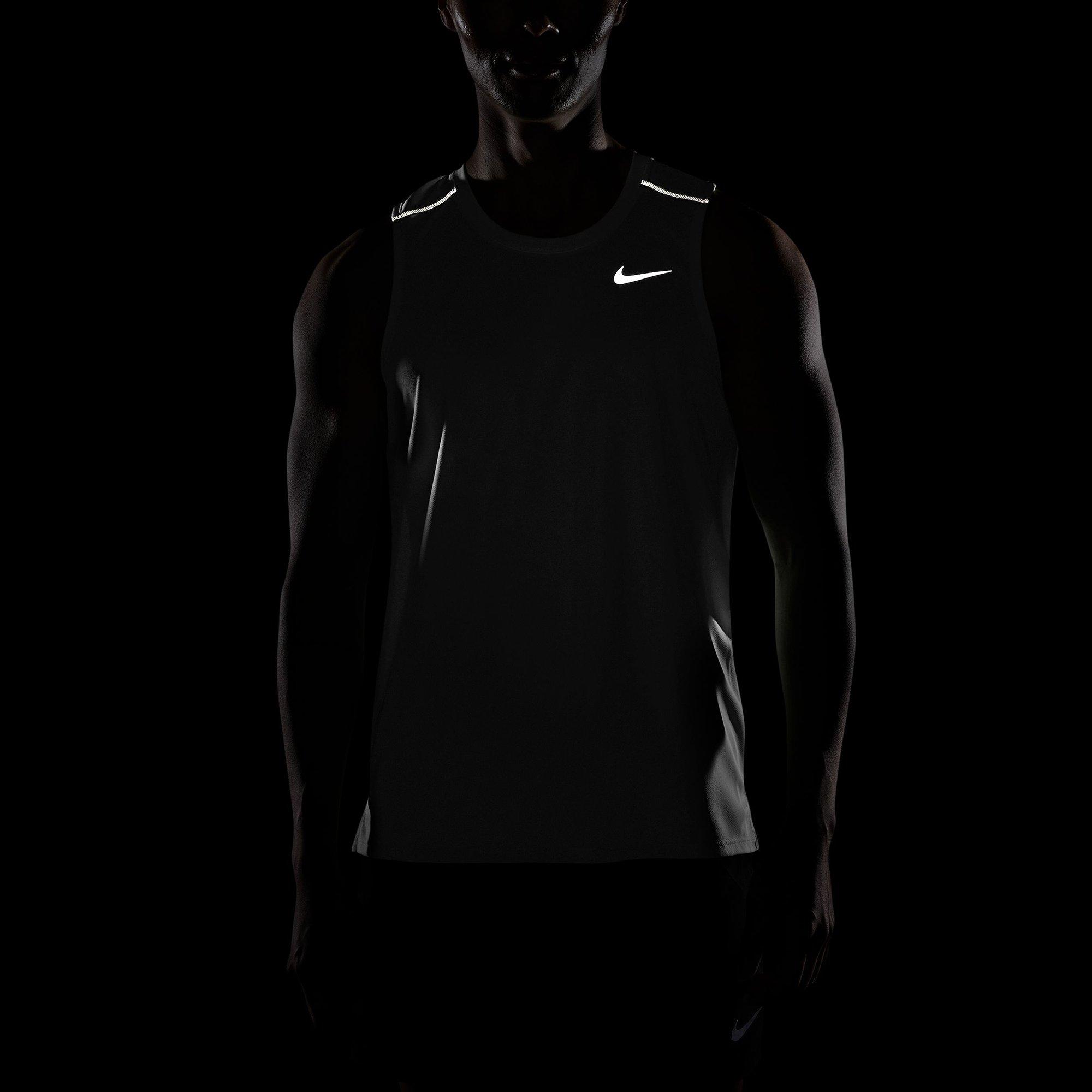 White/Silver - Nike - Men's Miler Performance Running Vest - 4