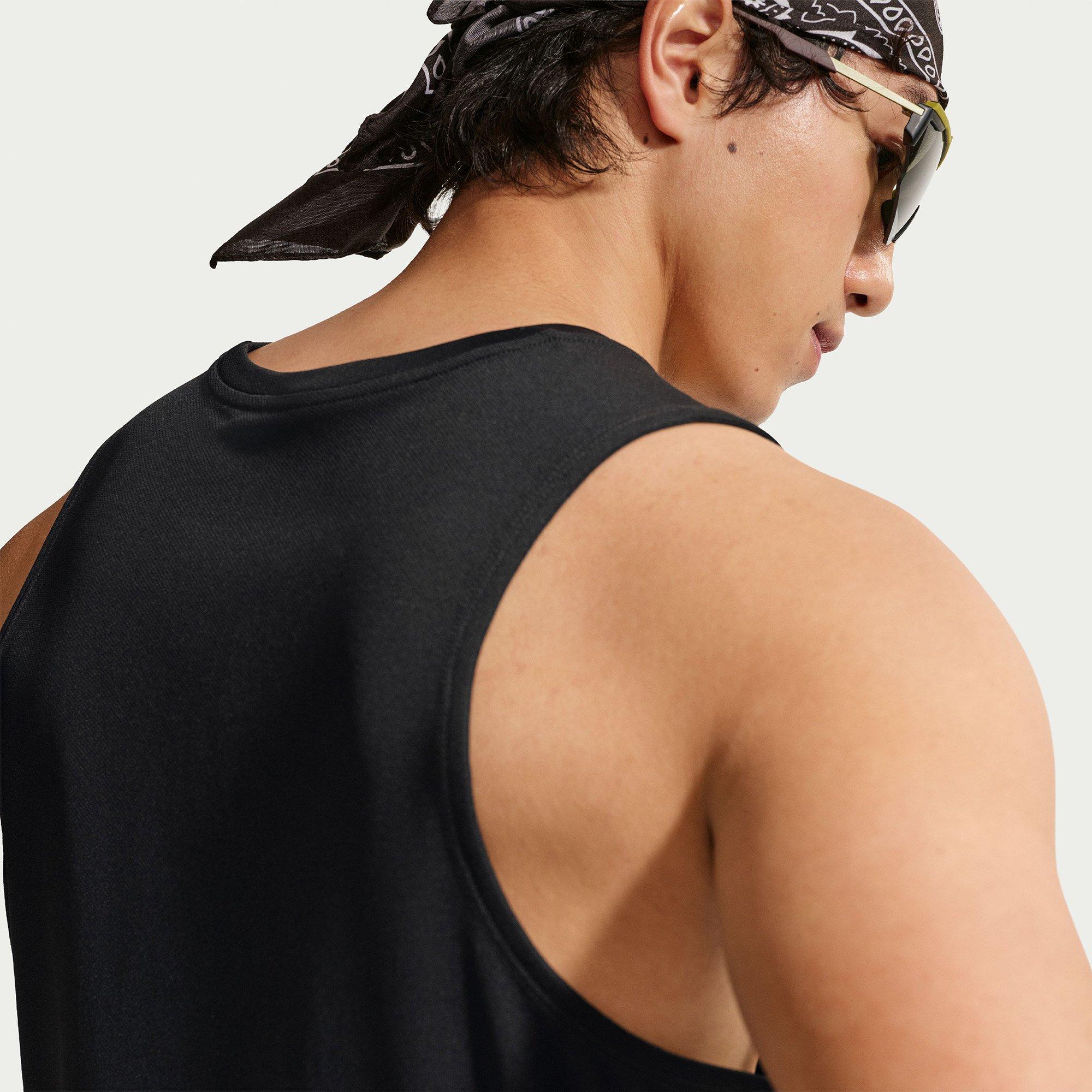 Black/Silver - Nike - Men's Miler Performance Running Vest - 4