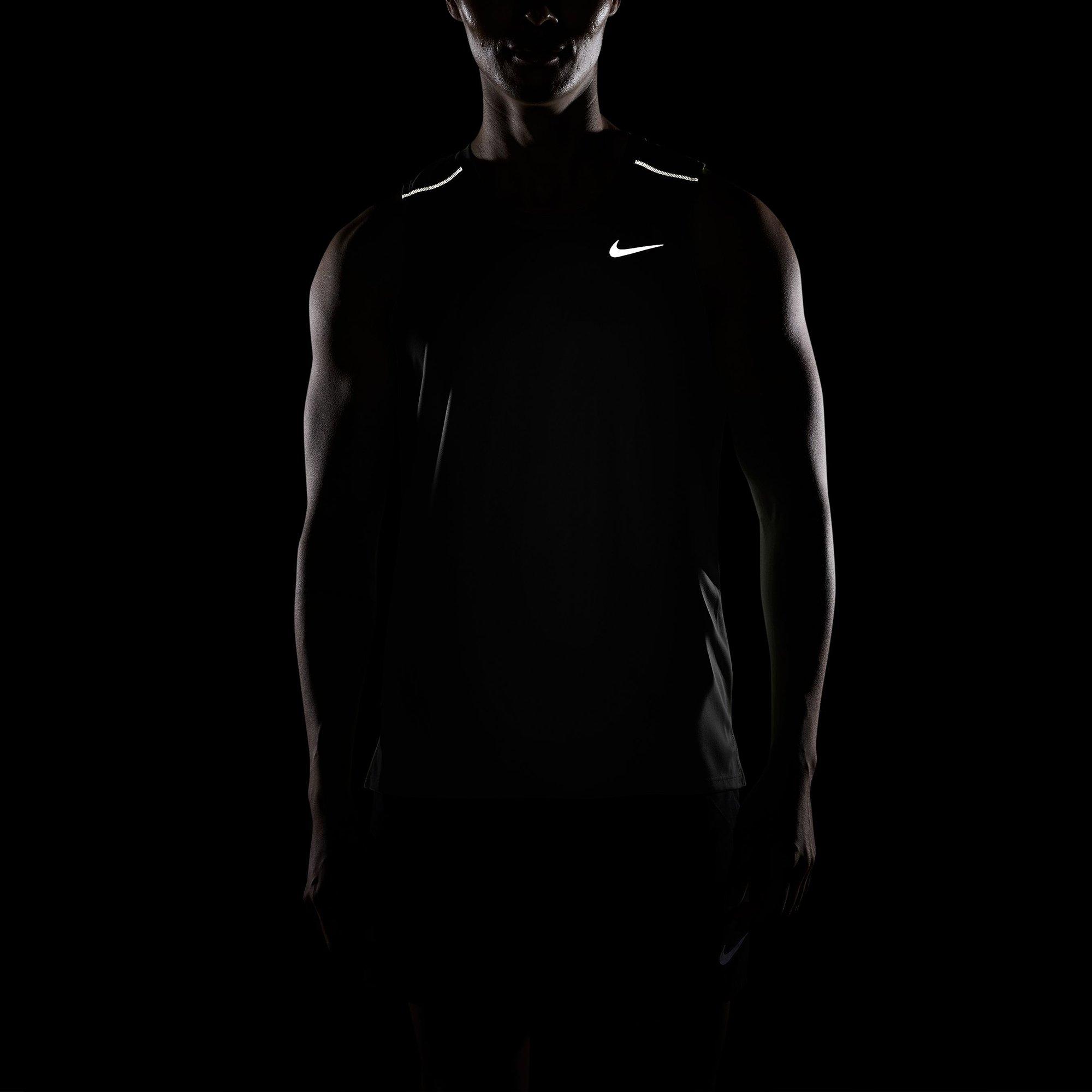 Black/Silver - Nike - Men's Miler Performance Running Vest - 5