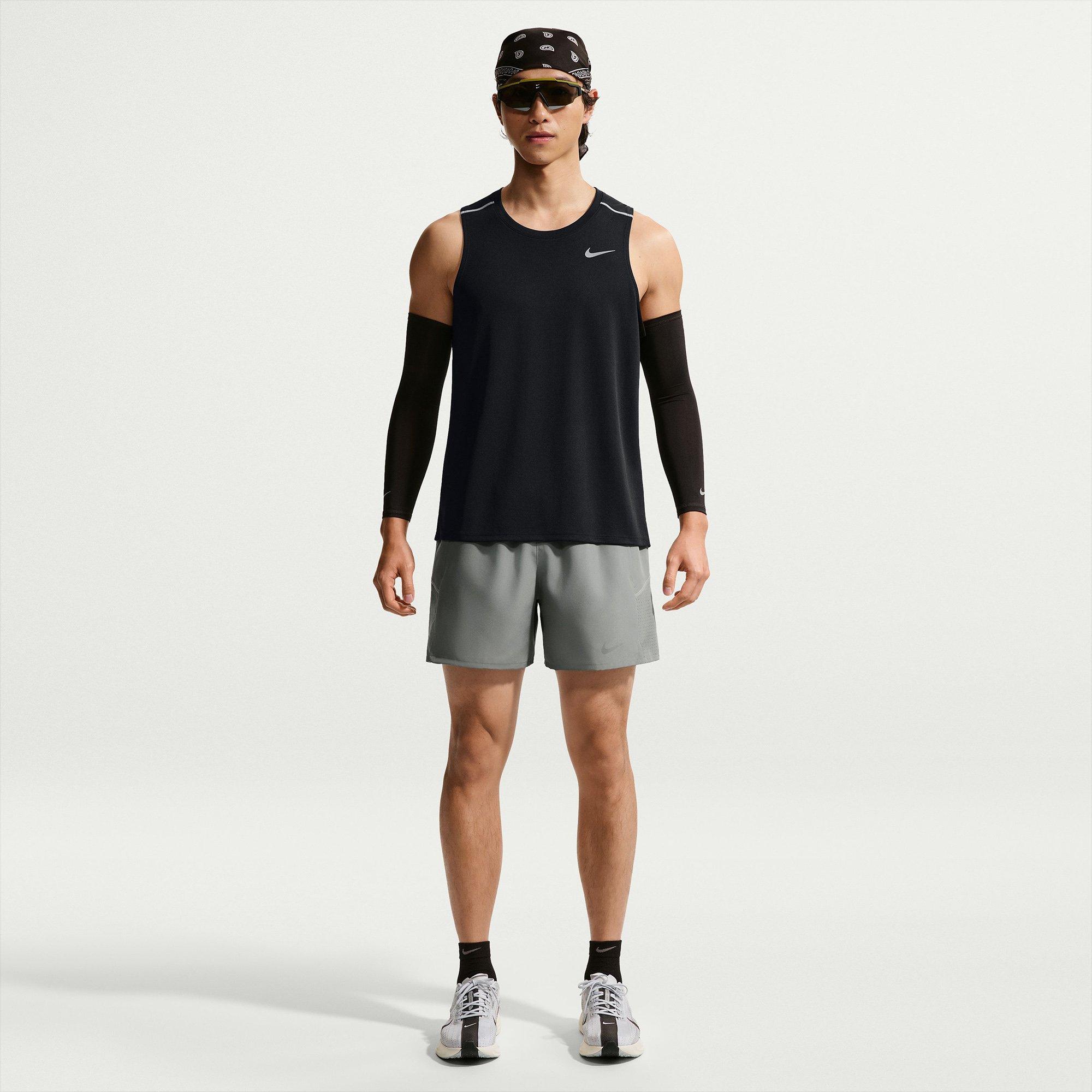 Black/Silver - Nike - Men's Miler Performance Running Vest - 6