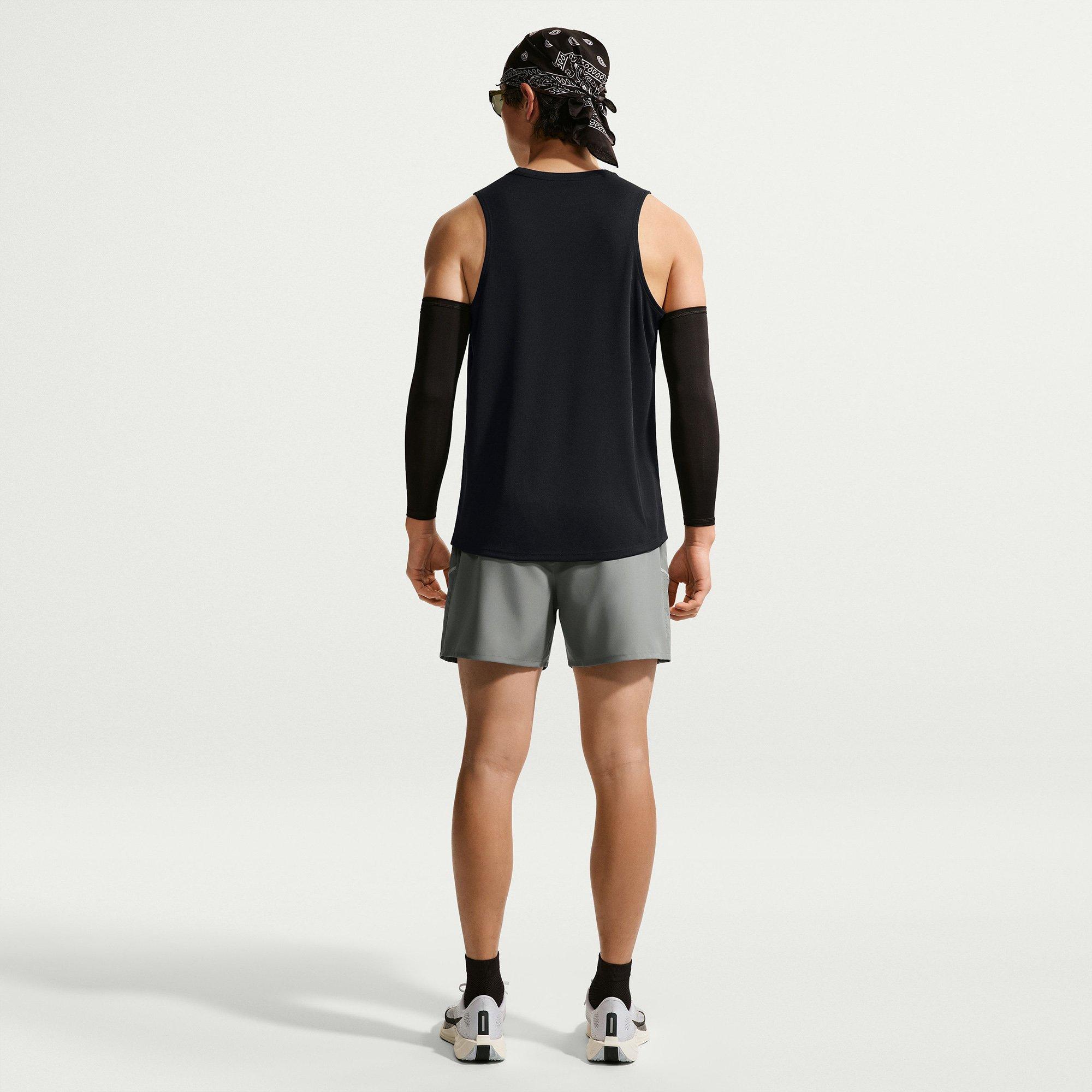 Black/Silver - Nike - Men's Miler Performance Running Vest - 7
