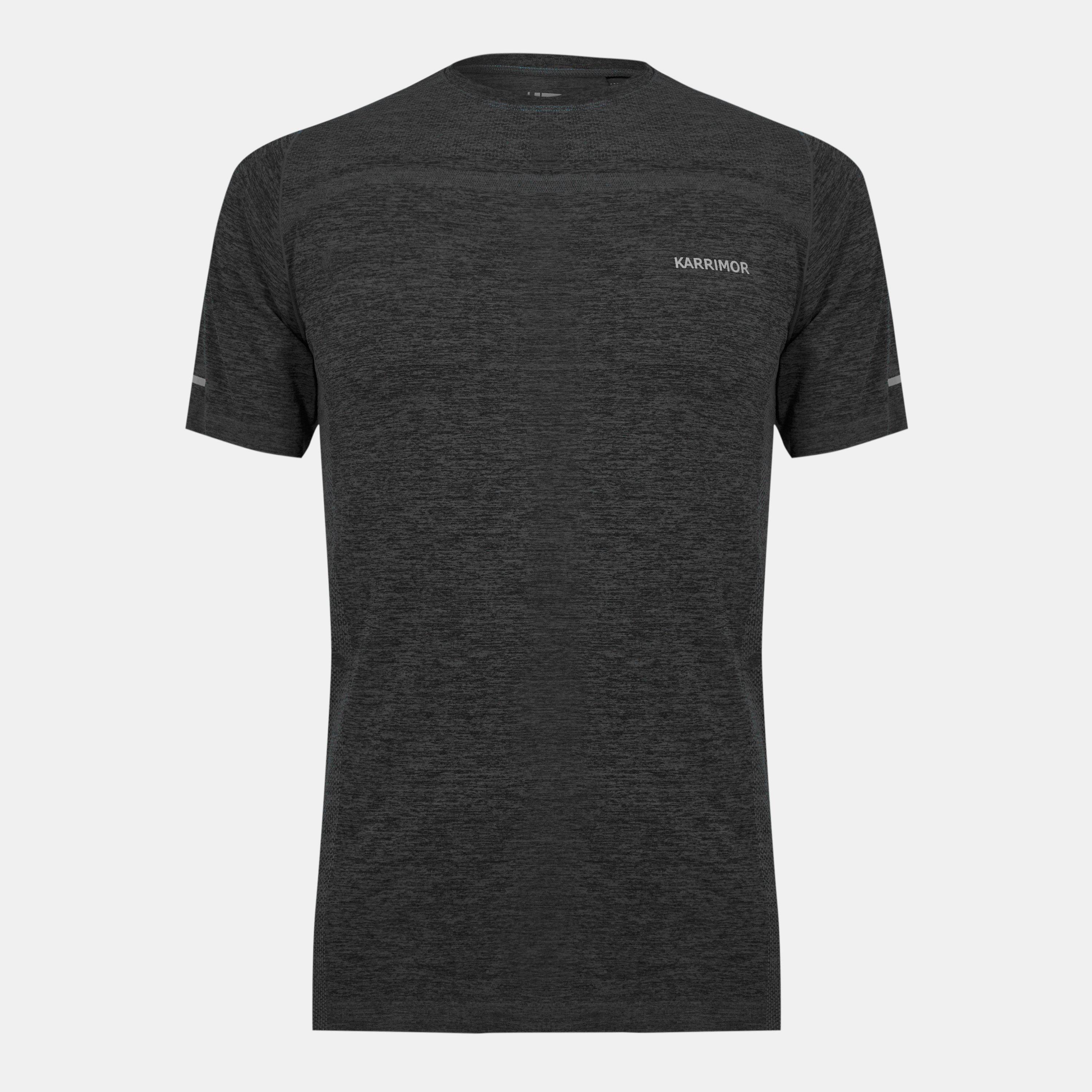 Karrimor Men's Xlite Running Short Sleeve Top - Black Marl - S