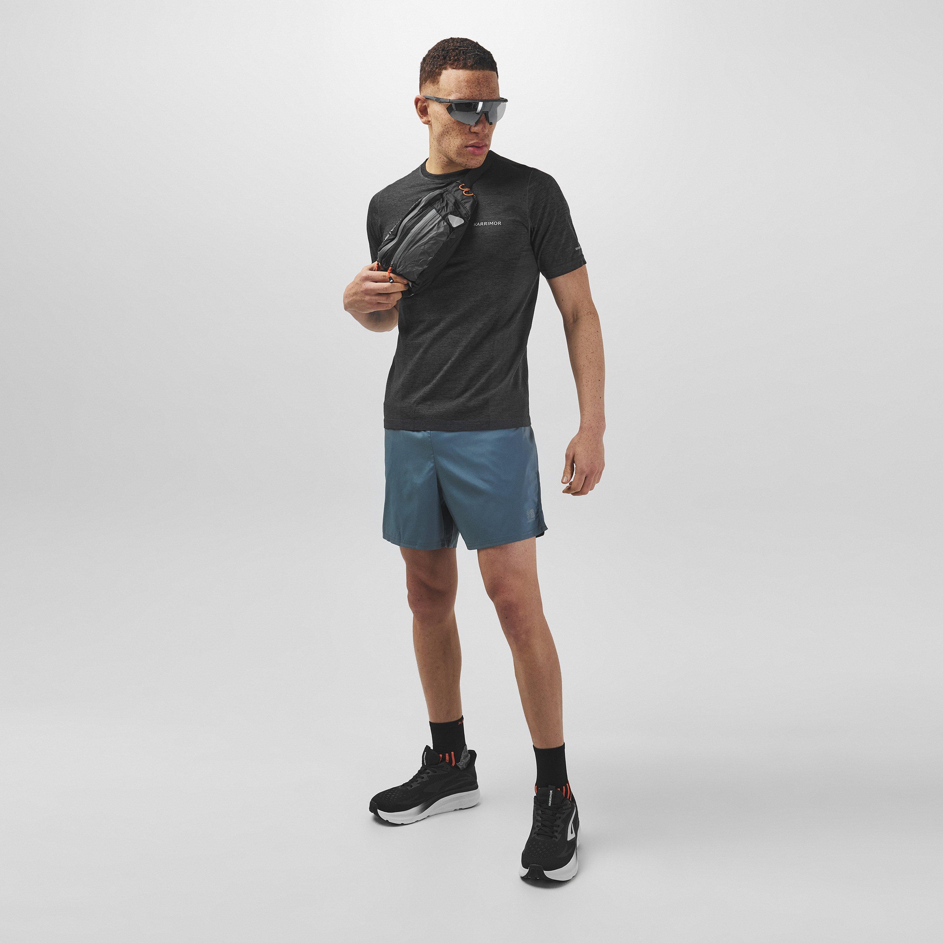 Black Marl - Karrimor - XLite Mens Running Short Sleeve Top - 7