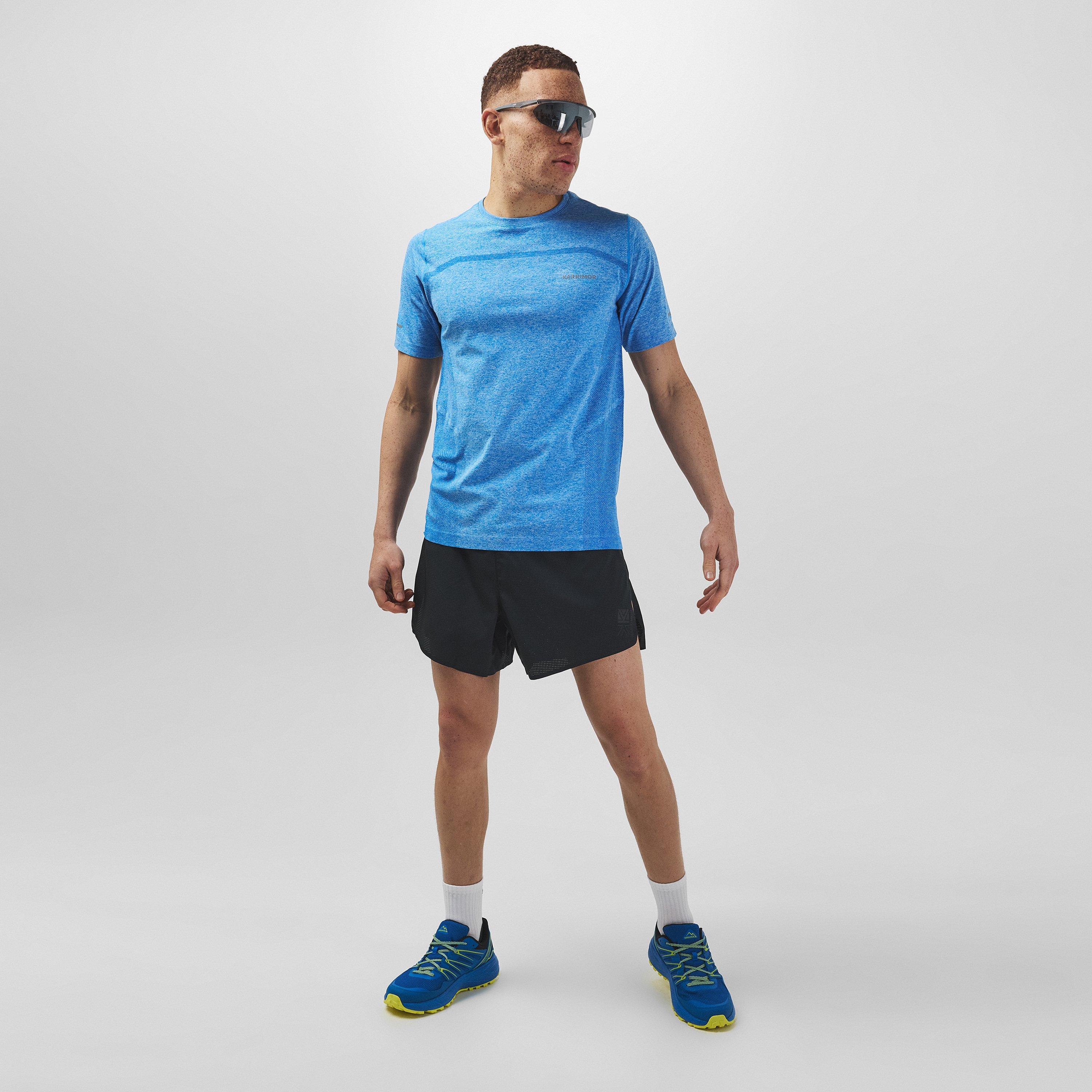 Blue Marl - Karrimor - XLite Mens Running Short Sleeve Top - 7
