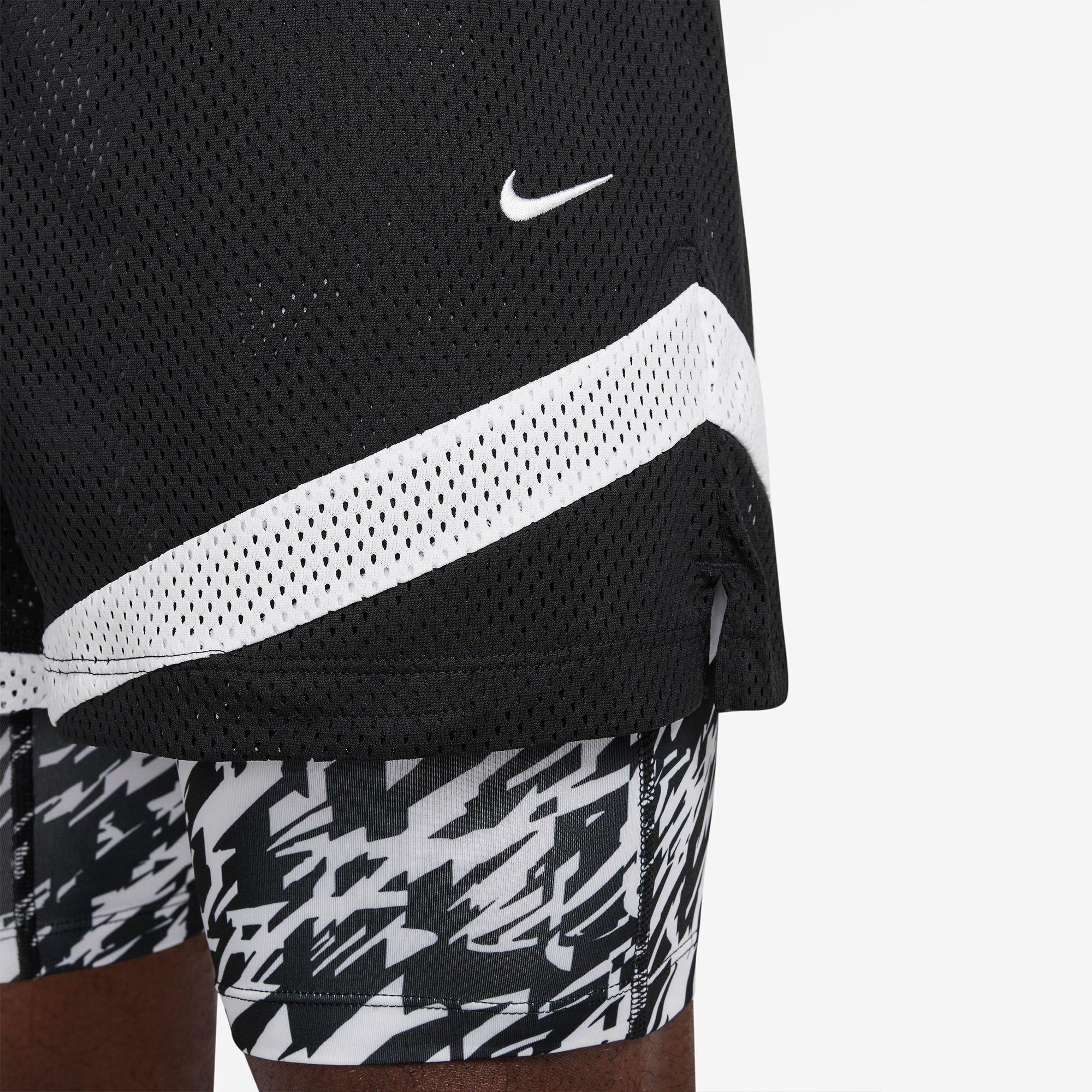 Black/White - Nike - 2in1  Mens 4 Inch Shorts - 4
