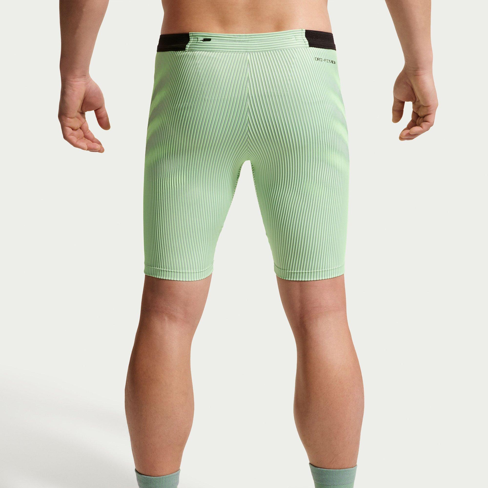 Lime/Silver/Blk - Nike - Men's Aeroswift Performance Running Shorts - 2