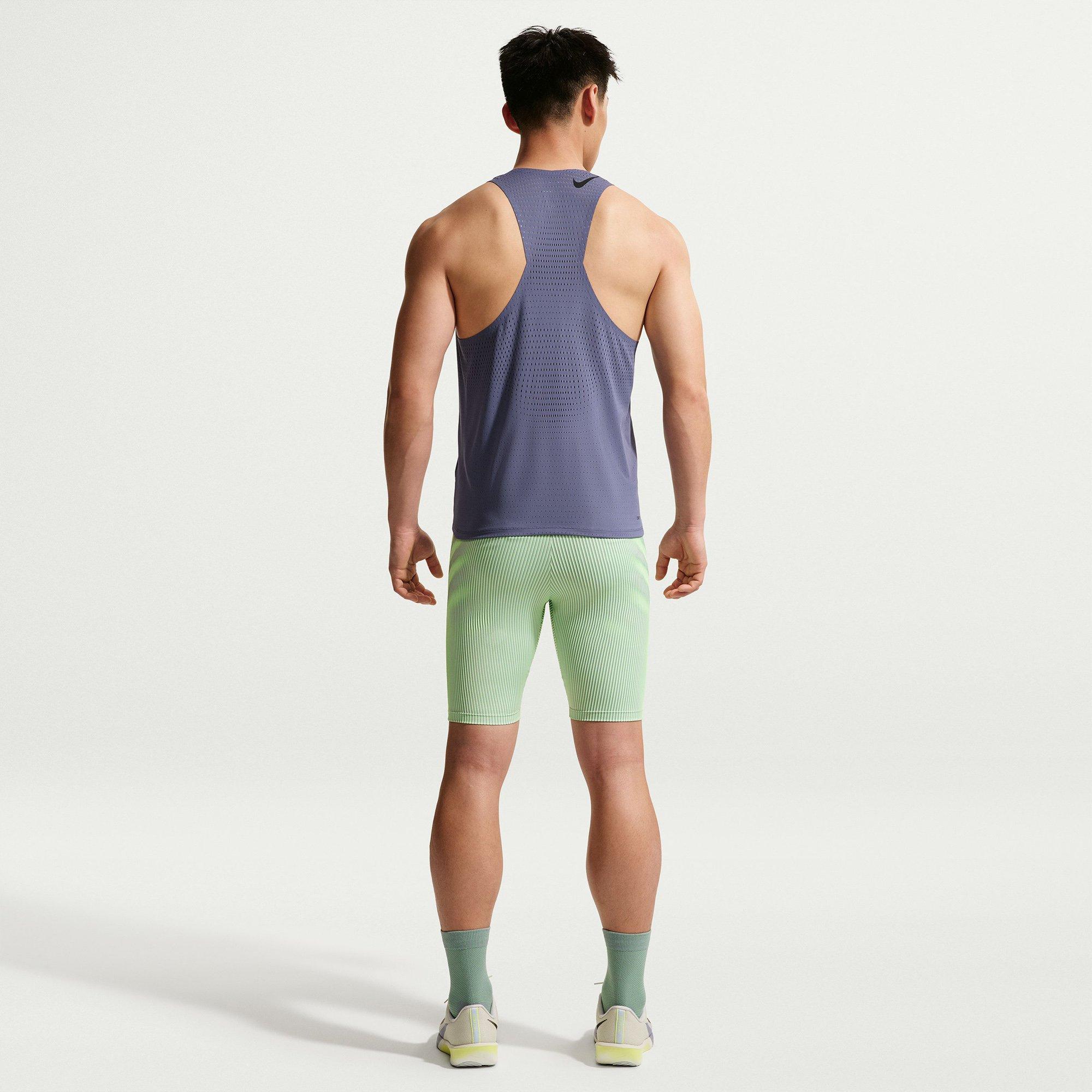 Lime/Silver/Blk - Nike - Men's Aeroswift Performance Running Shorts - 5