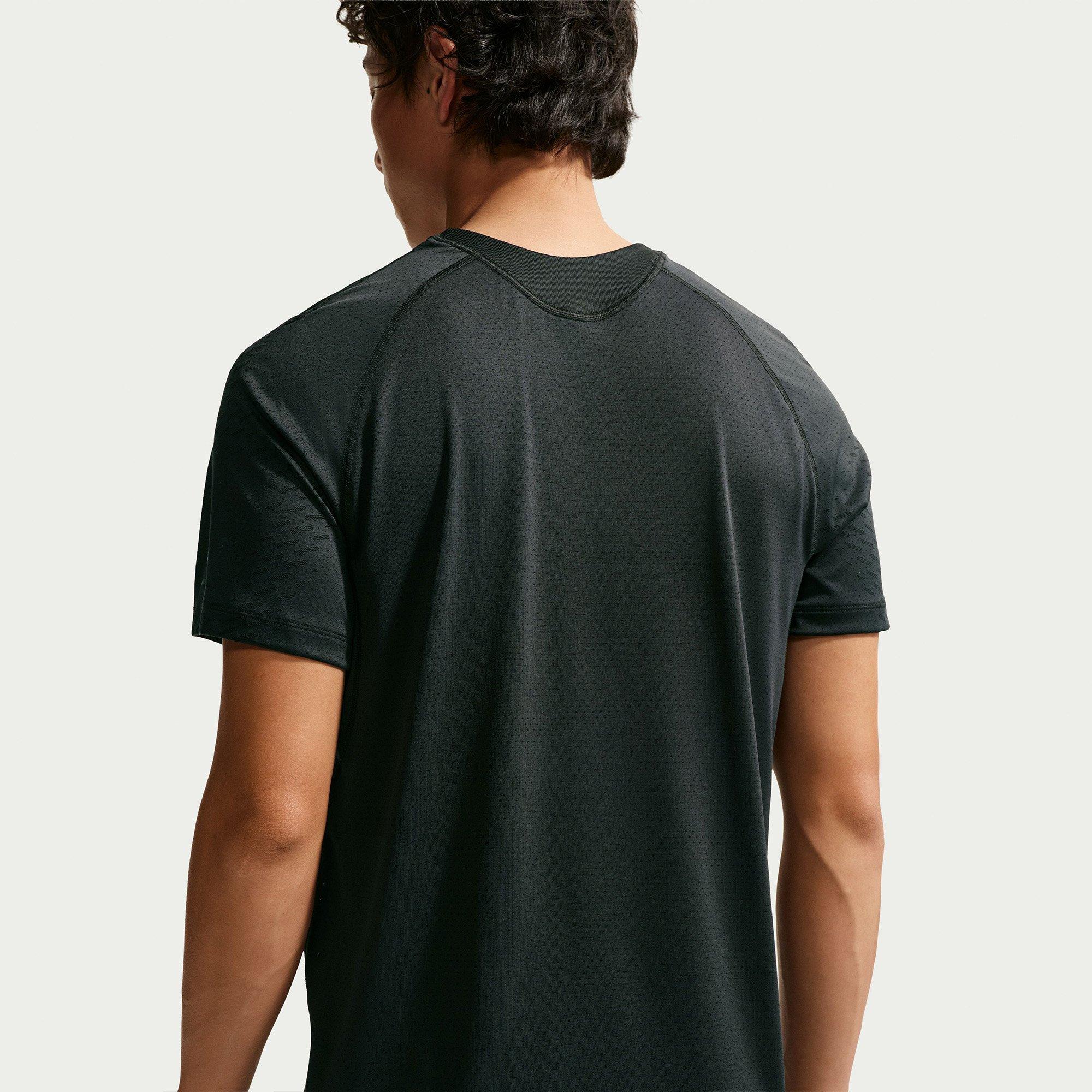 Off Noir/Black - Nike - Men's Stride Short Sleeve Performance Running Top - 4