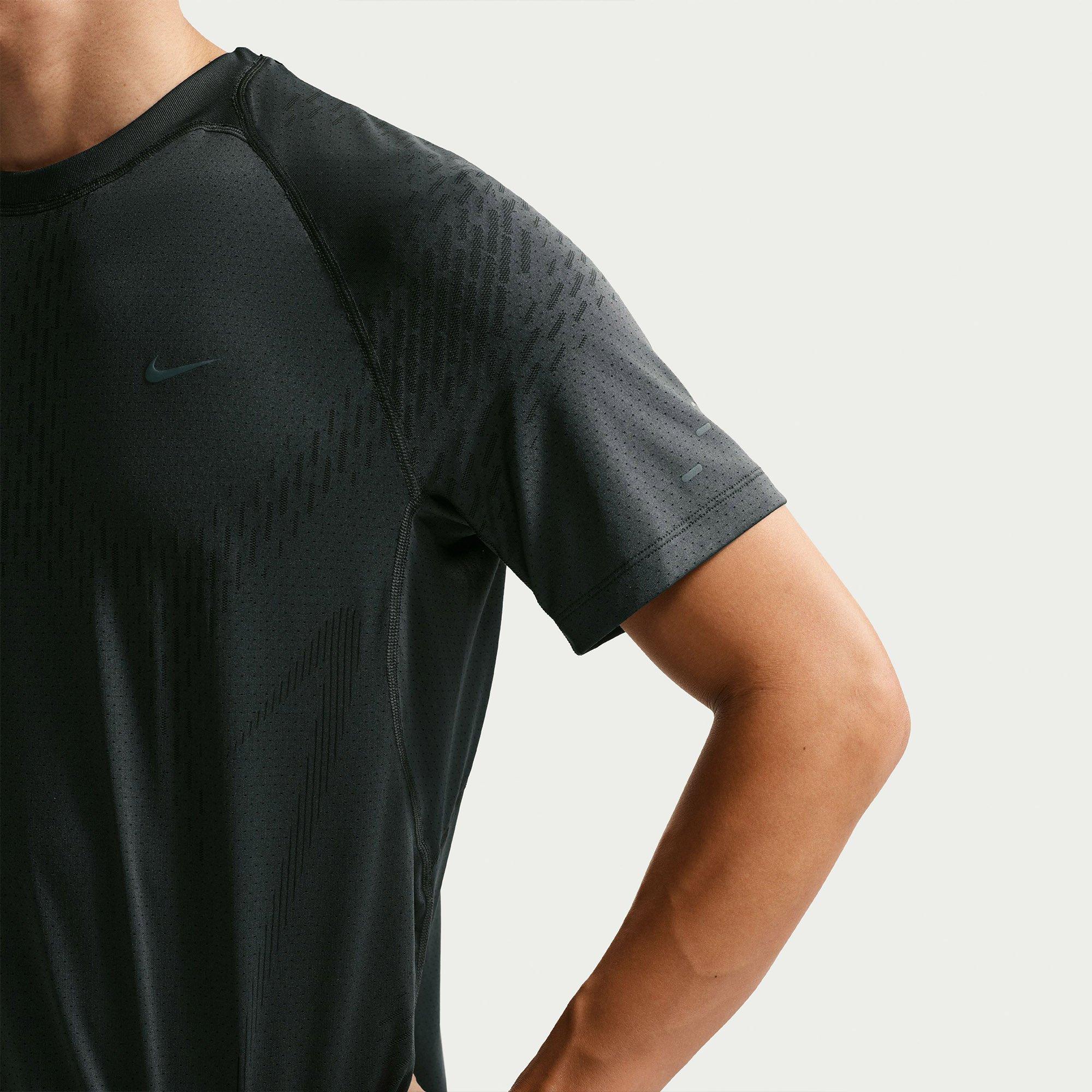 Off Noir/Black - Nike - Men's Stride Short Sleeve Performance Running Top - 5
