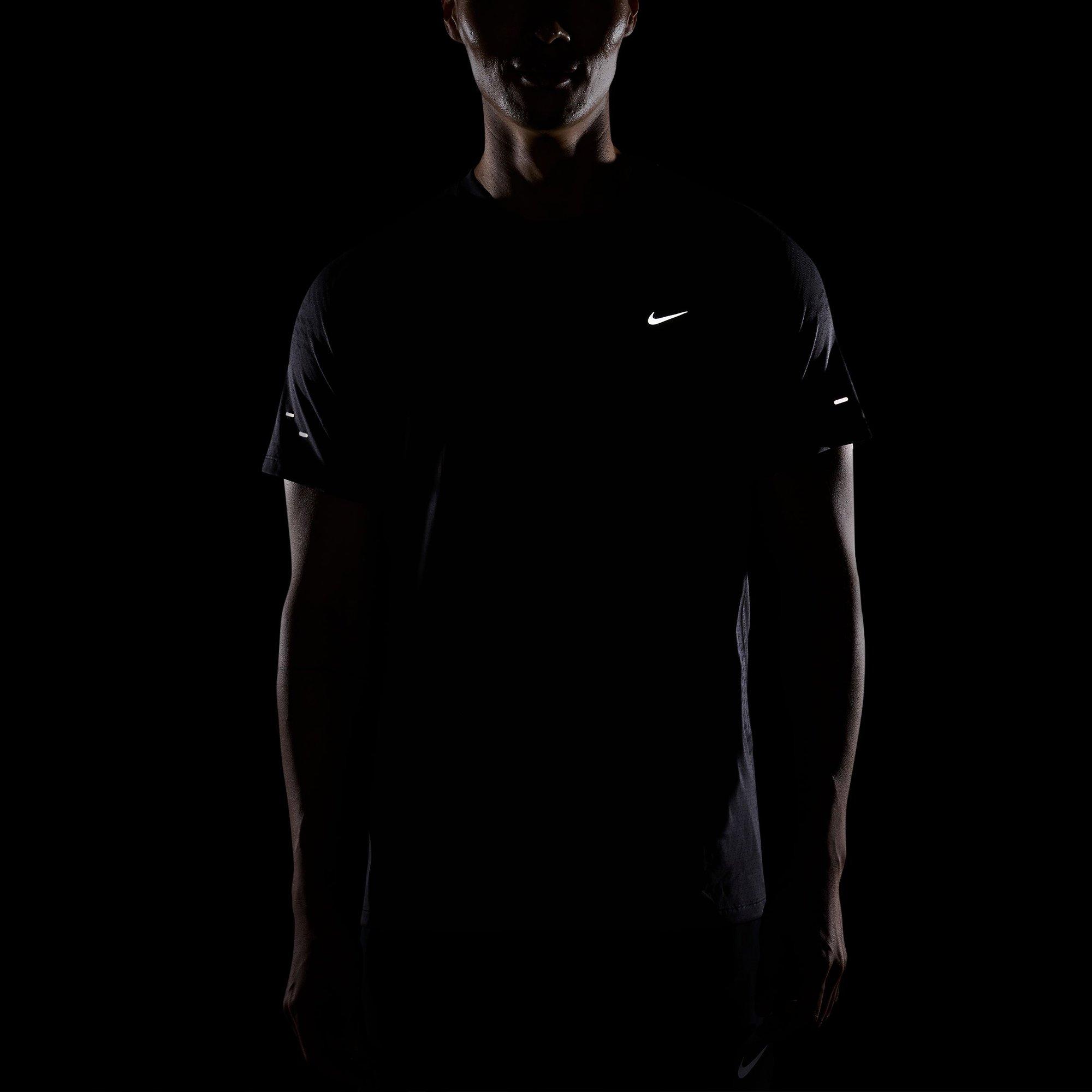 Off Noir/Black - Nike - Men's Stride Short Sleeve Performance Running Top - 6