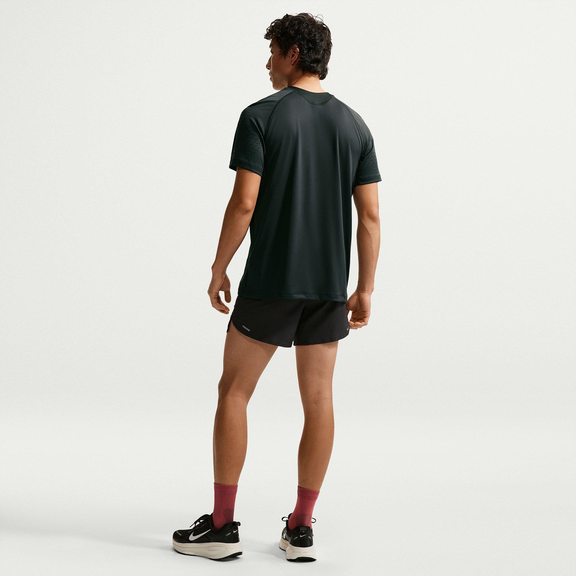 Off Noir/Black - Nike - Men's Stride Short Sleeve Performance Running Top - 8