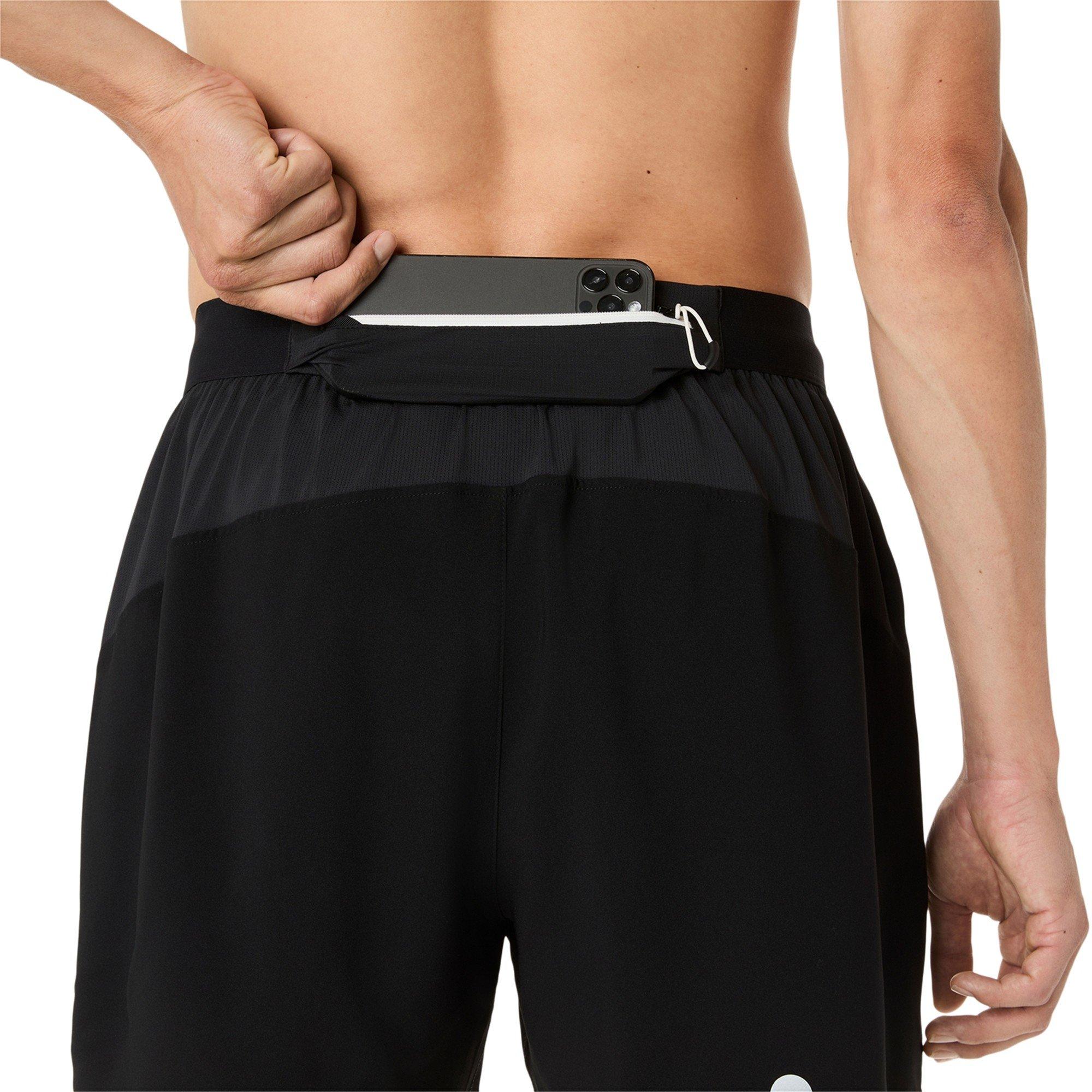 Perfekt Schwarz - Asics - Fujitrail All Over Print 5in Short Running Mens - 6