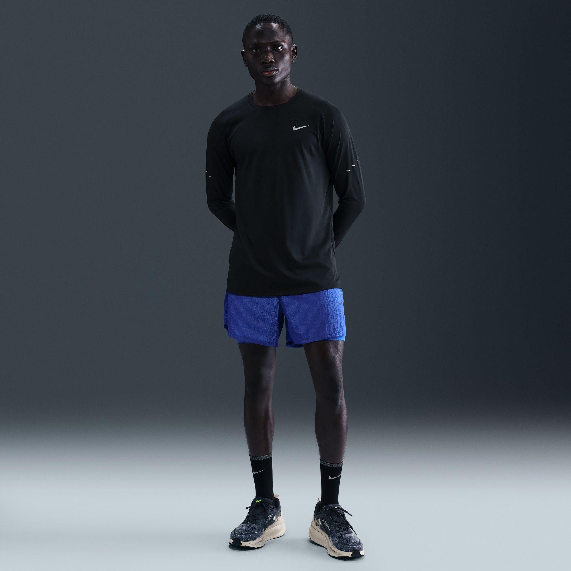 Black - Nike - Nike Stride 5 LS Tee Sn64 - 7