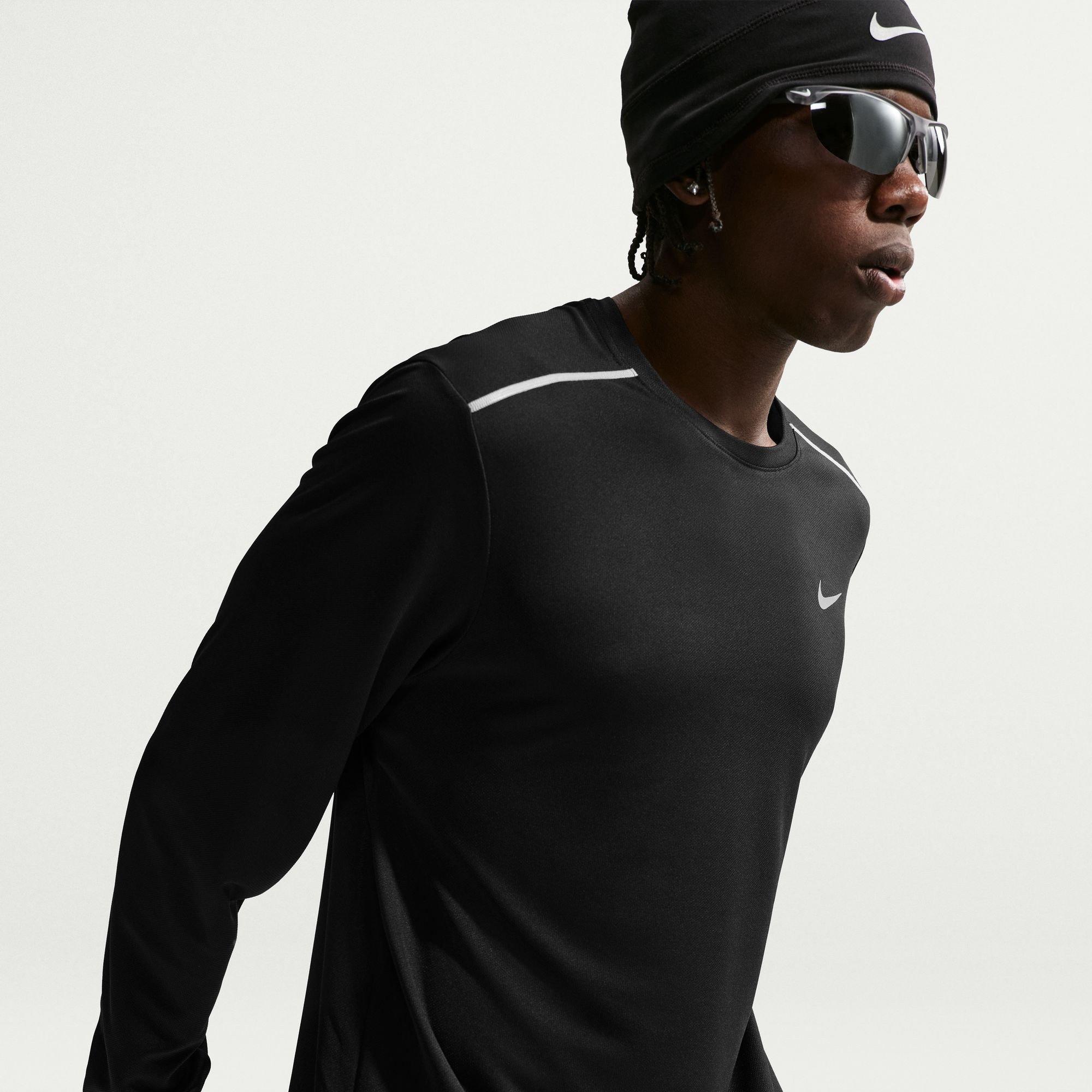 Black - Nike - Nike Miler LS Tee Sn64 - 3