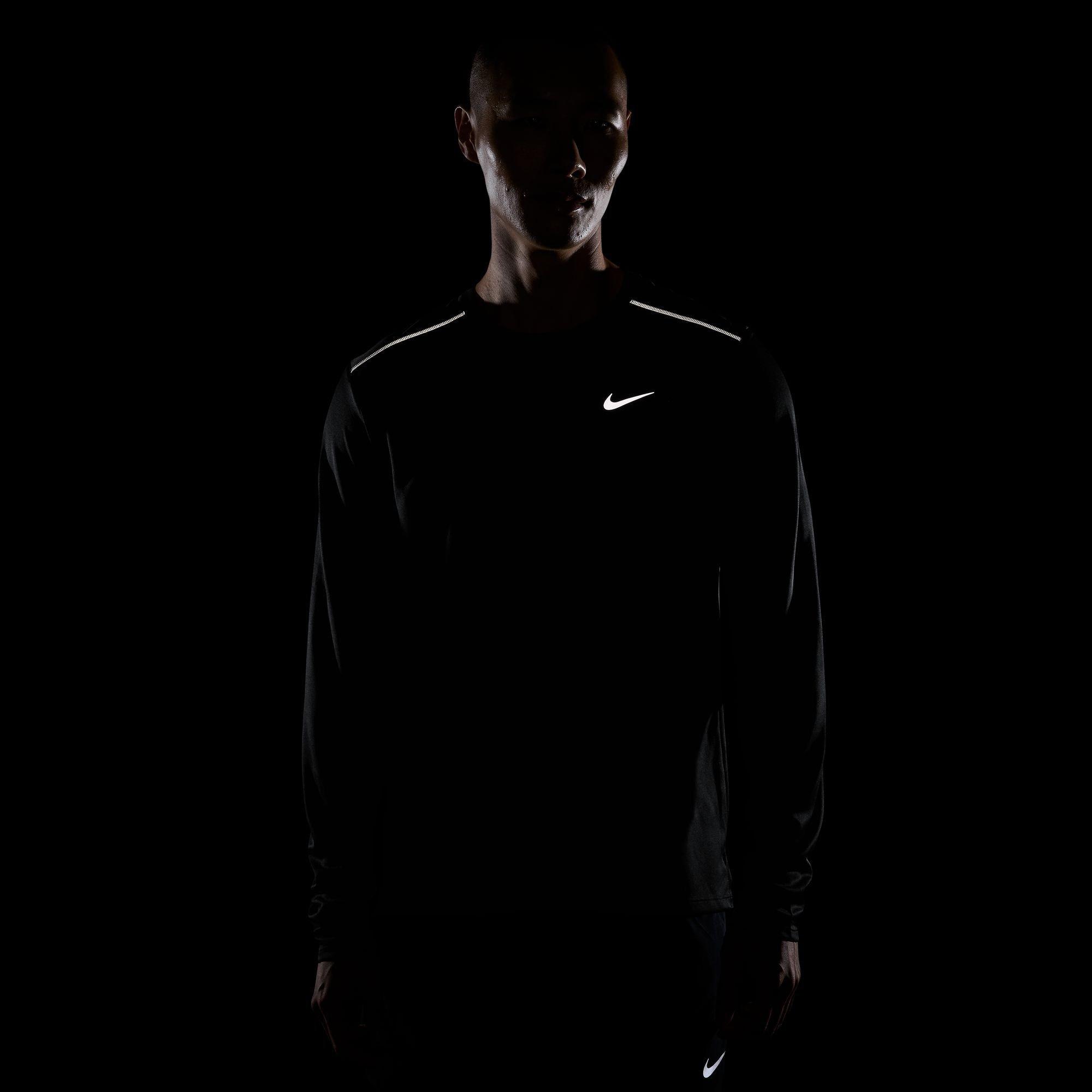Black - Nike - Nike Miler LS Tee Sn64 - 5