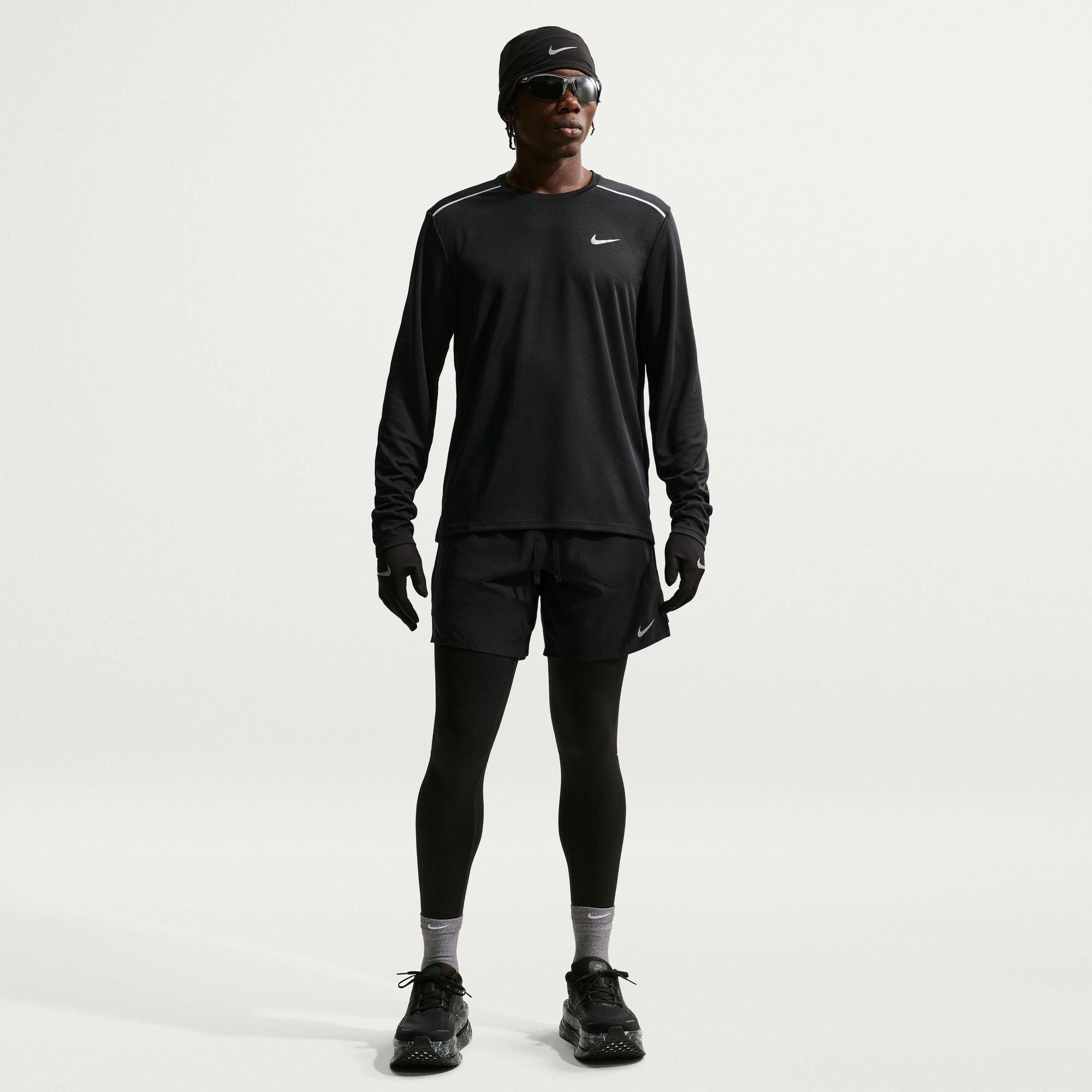Black - Nike - Nike Miler LS Tee Sn64 - 7