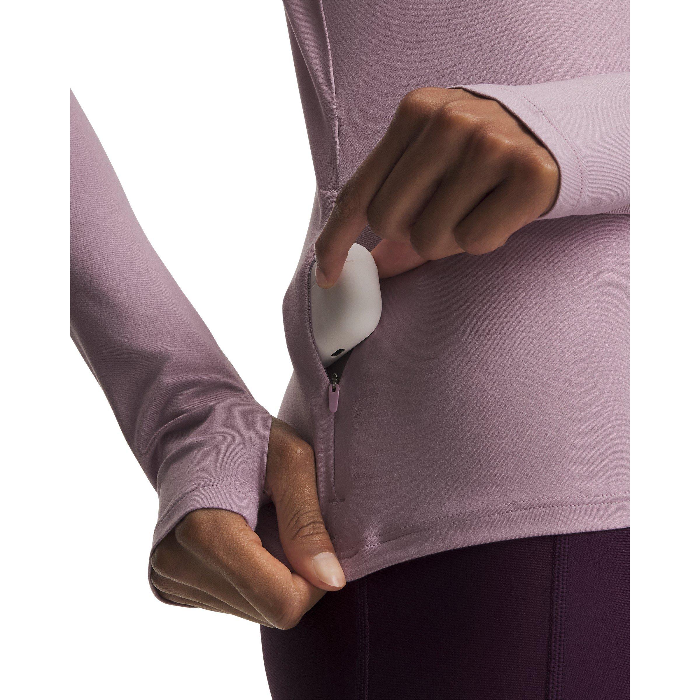 Mauve Pink - Under Armour - Women's Velociti Half Zip Long Sleeve Running Top - 3