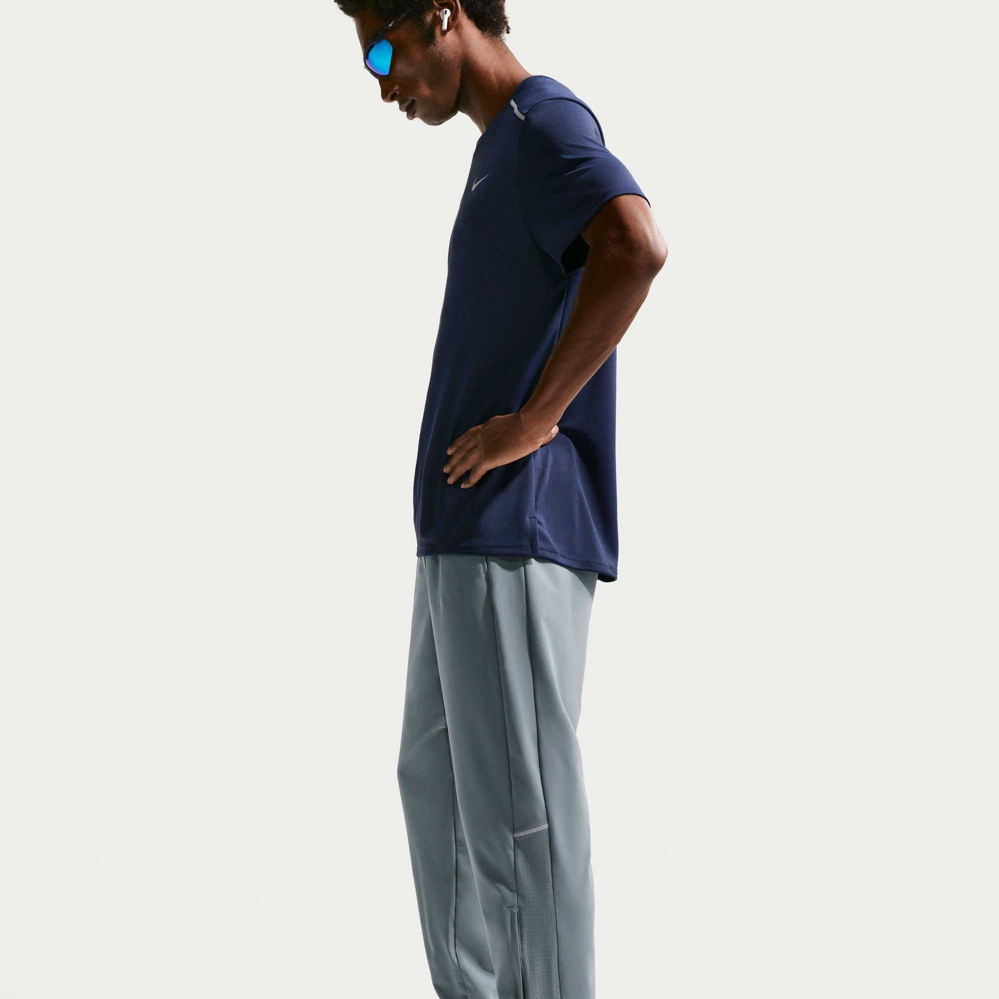 Gris/Reflejar - Nike - Men's Miler Woven Performance Tracksuit Bottoms - 3