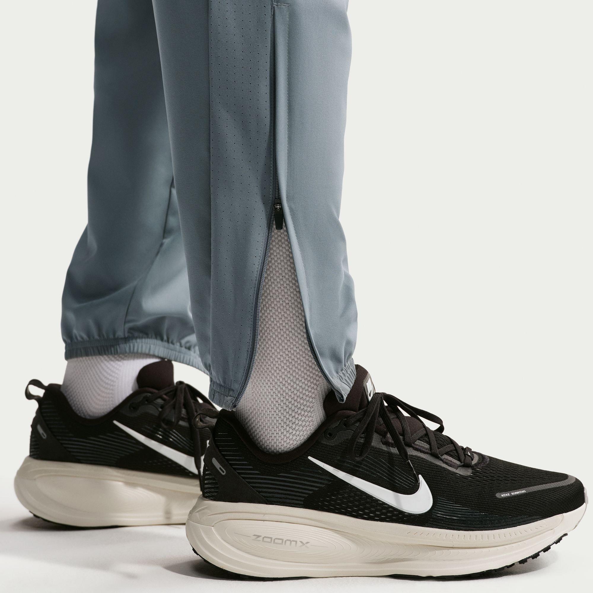 Gris/Reflejar - Nike - Men's Miler Woven Performance Tracksuit Bottoms - 4