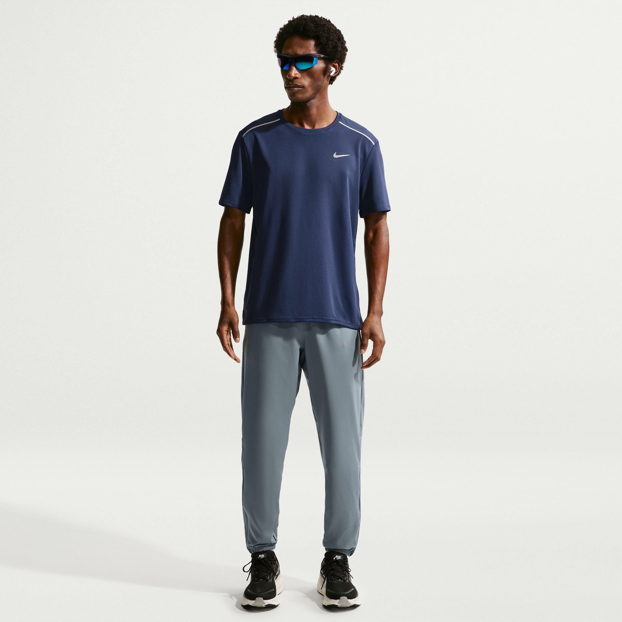 Gris/Reflejar - Nike - Men's Miler Woven Performance Tracksuit Bottoms - 7