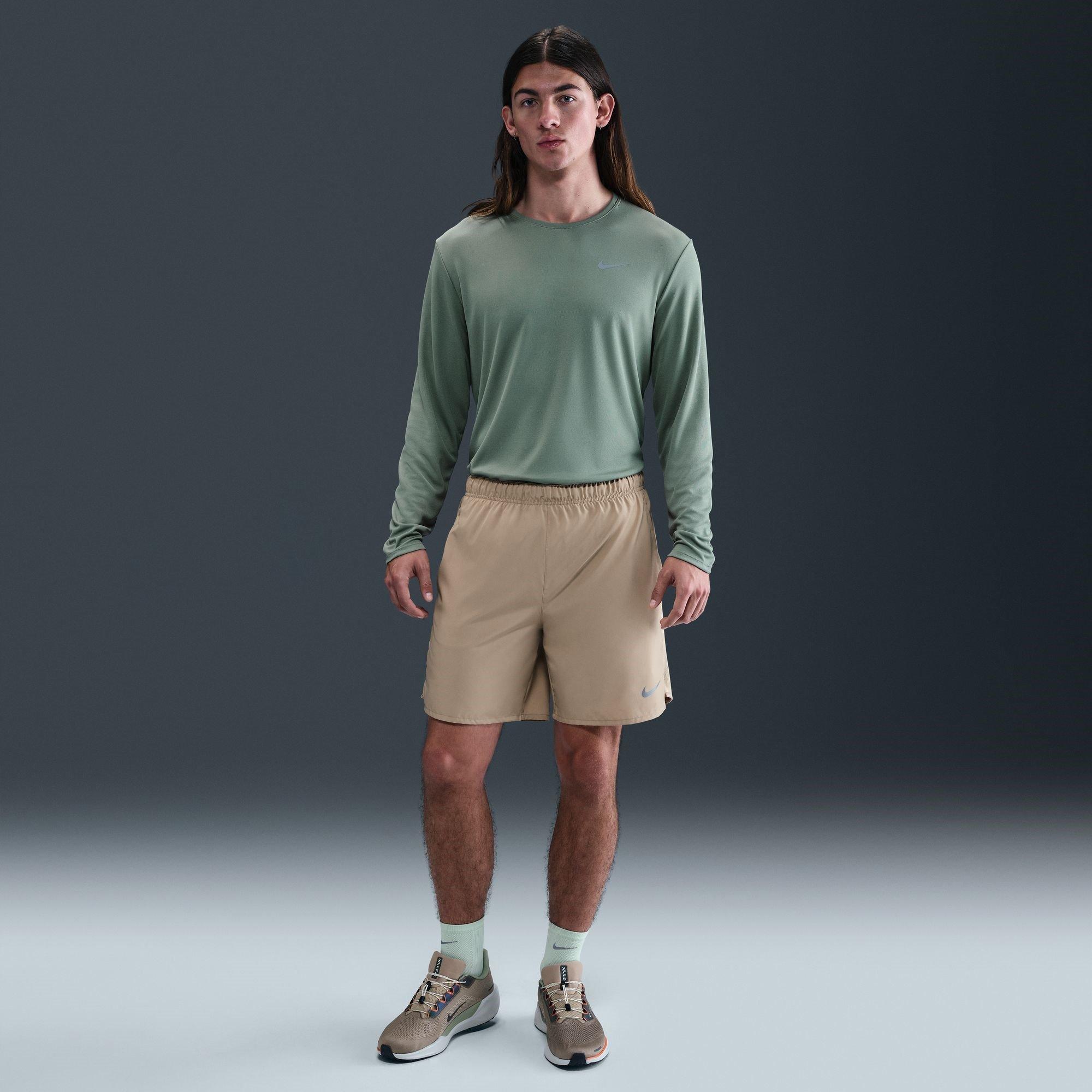 VERDE CHIARO/ARGENTO - Nike - Miler Men's Dri-FIT UV Long-Sleeve Running Top - 7