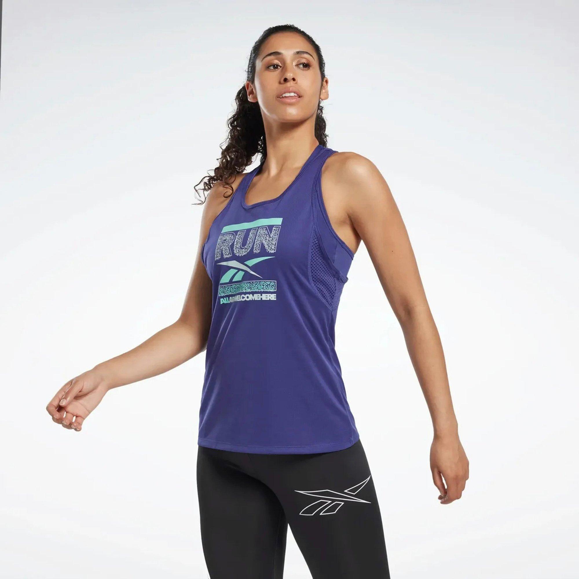 Bold Purple - Reebok - Running Speedwick Graphic Womens Tank Top - 2