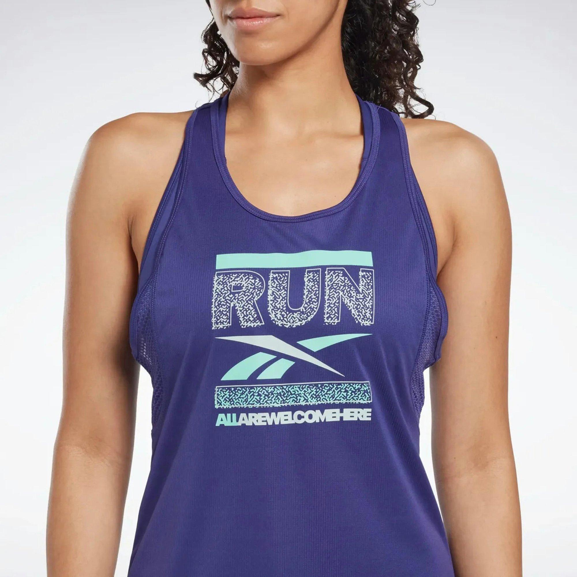 Bold Purple - Reebok - Running Speedwick Graphic Womens Tank Top - 4