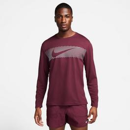 Nike Miler Flash Men's Dri-FIT UV Long-Sleeve Birman Running Top