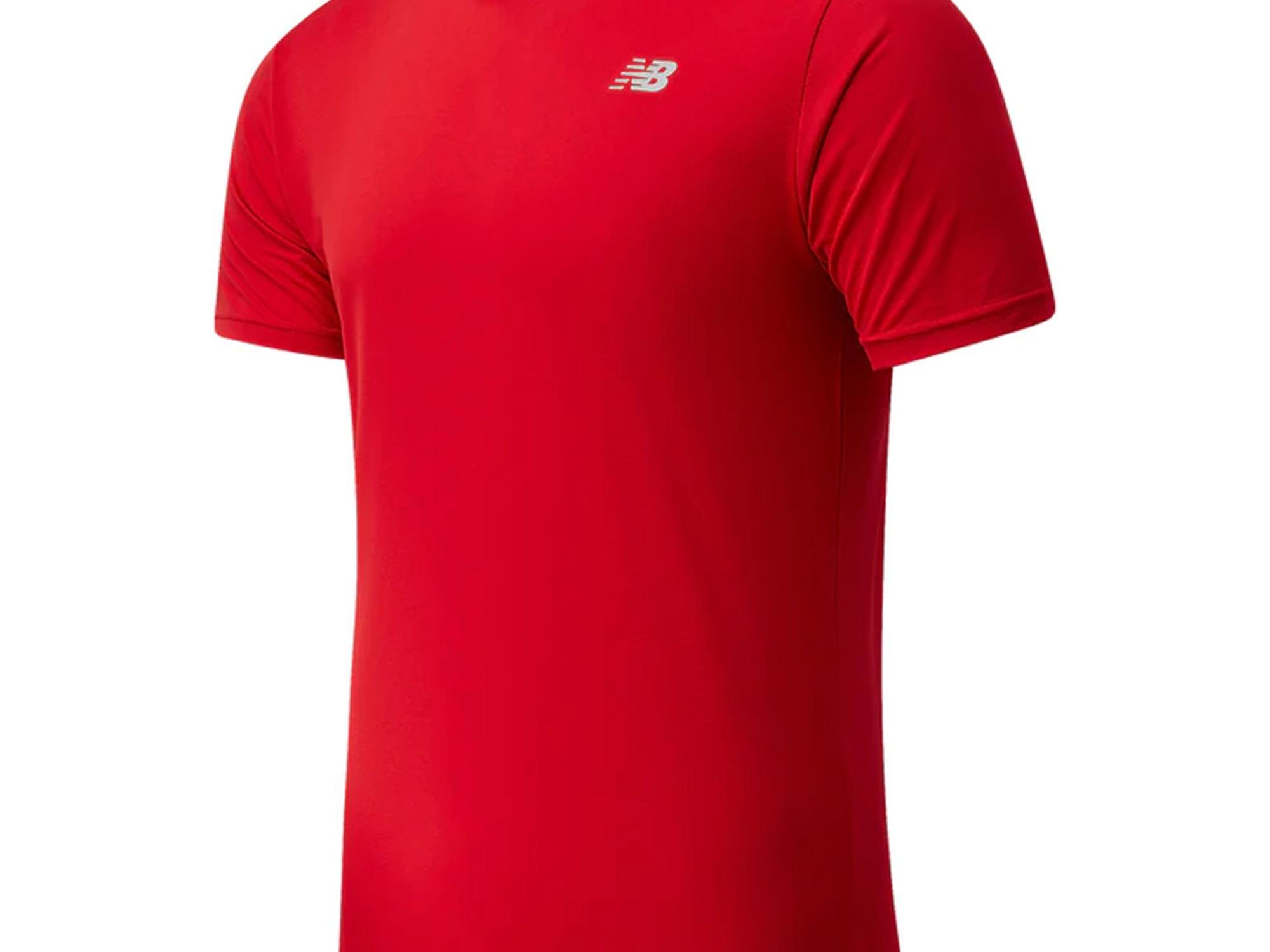 New Balance Running T-Shirt Graphic Impact Run - Black/True Red