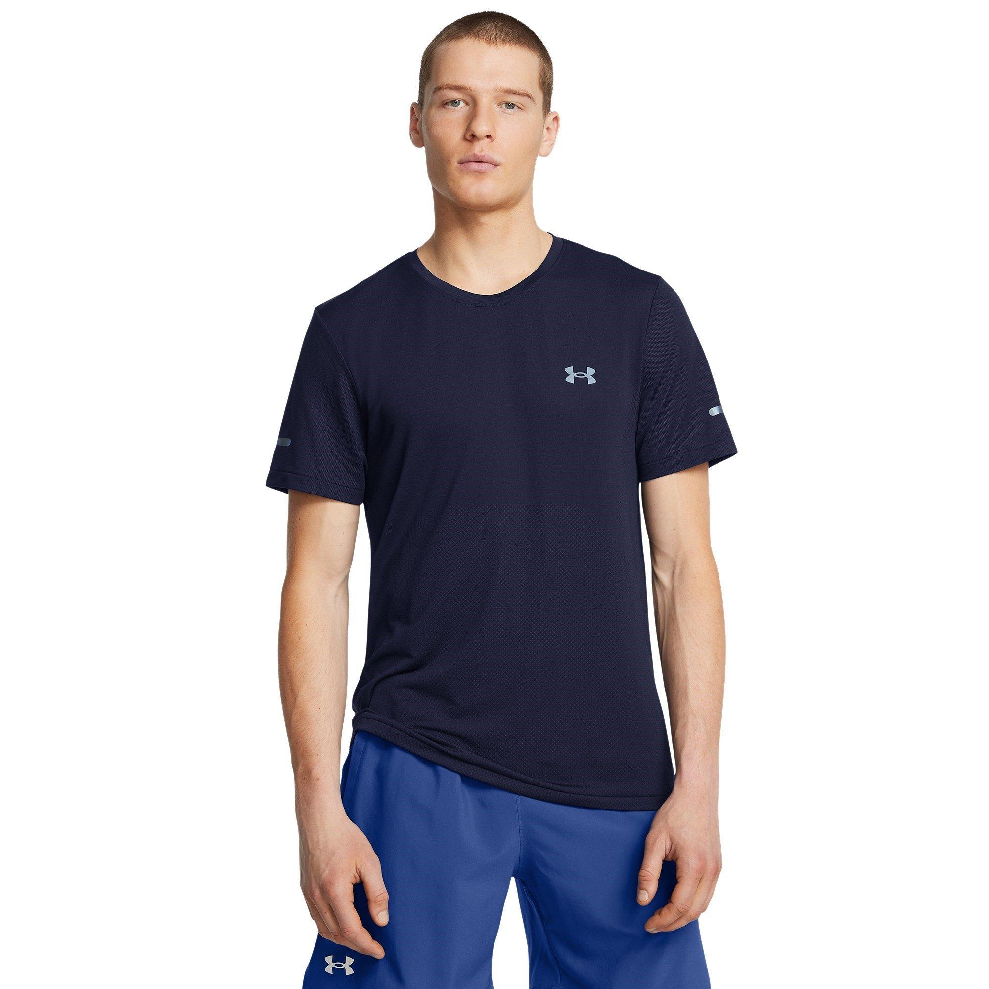 Blue - Under Armour - Men's Seamless Stride Short-Sleeve Performance Top - 2
