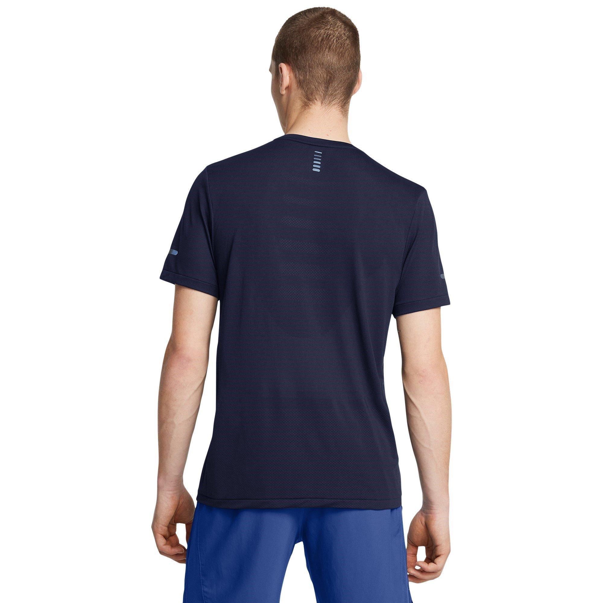 Blue - Under Armour - Men's Seamless Stride Short-Sleeve Performance Top - 3