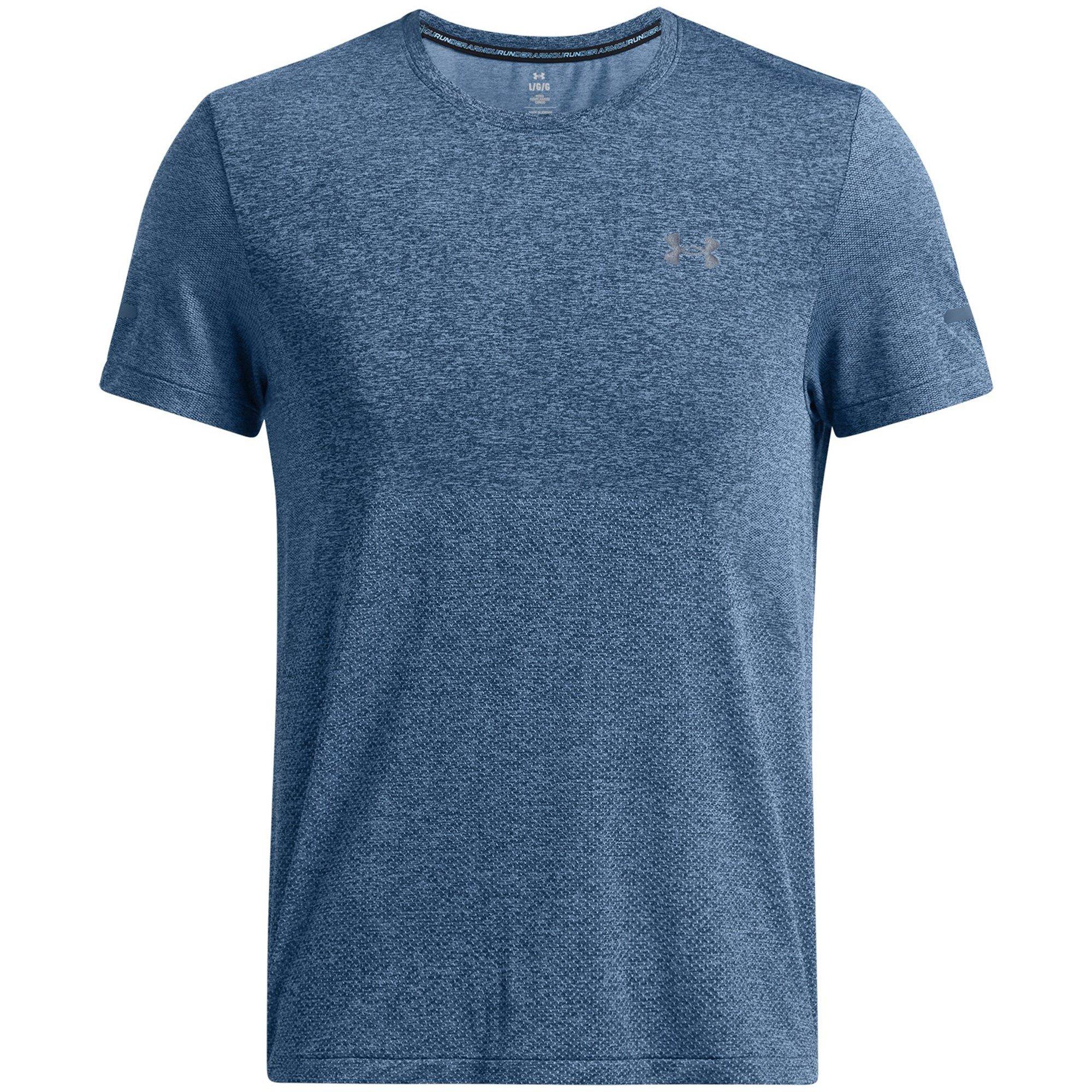 Blue - Under Armour - Men's Seamless Stride Short-Sleeve Performance Top - 1
