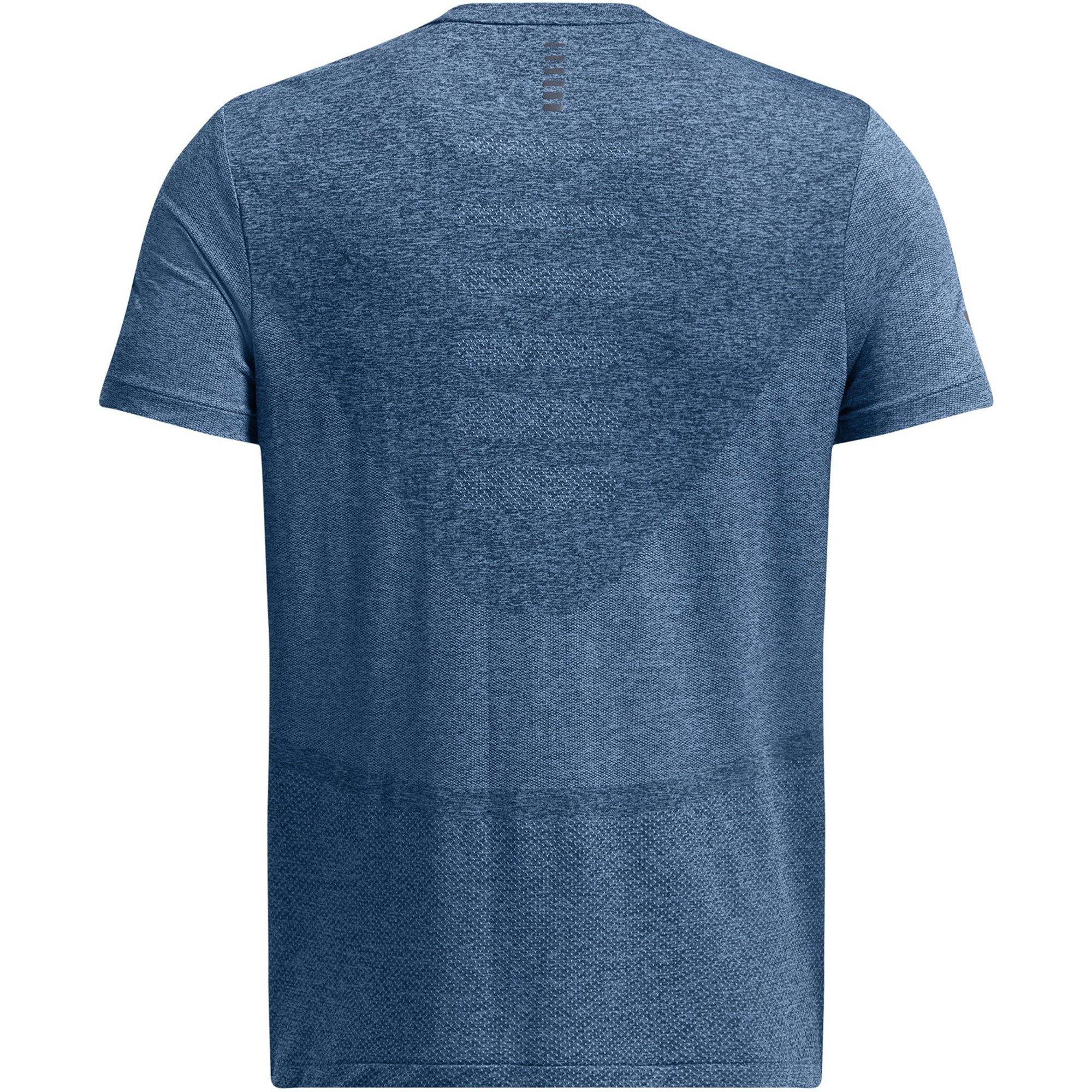 Blue - Under Armour - Men's Seamless Stride Short-Sleeve Performance Top - 4