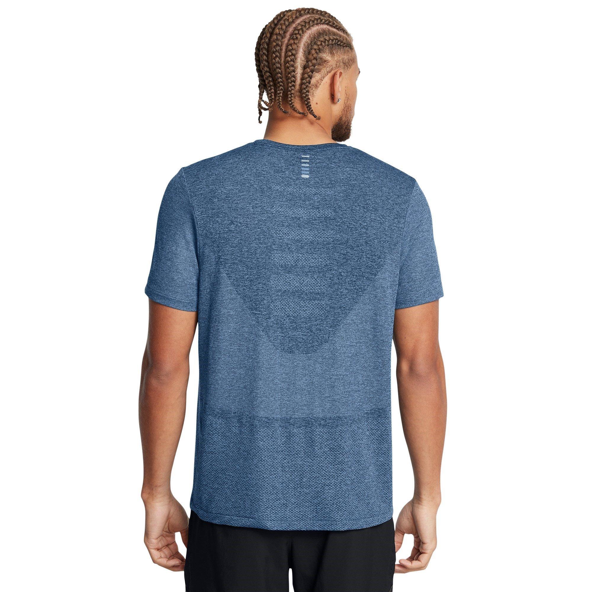 Blue - Under Armour - Men's Seamless Stride Short-Sleeve Performance Top - 3