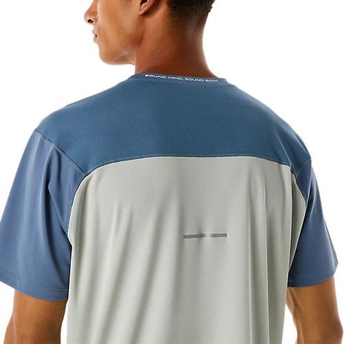 Blue/Grey - Asics - Race Mens Performance T Shirt - 4
