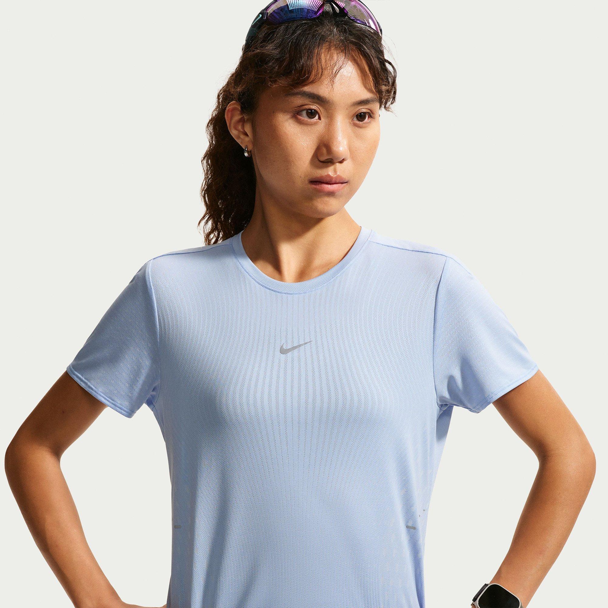 Alumin/Silver - Nike - Swift Aero-FIT Short Sleeve Running T-Shirt Womens - 3