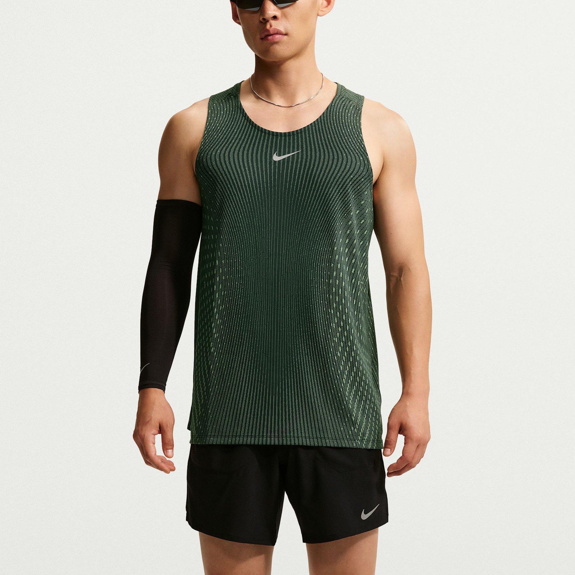 Cream/Silver - Nike - Stride Aero-FIT Tank Running Vest Mens - 1
