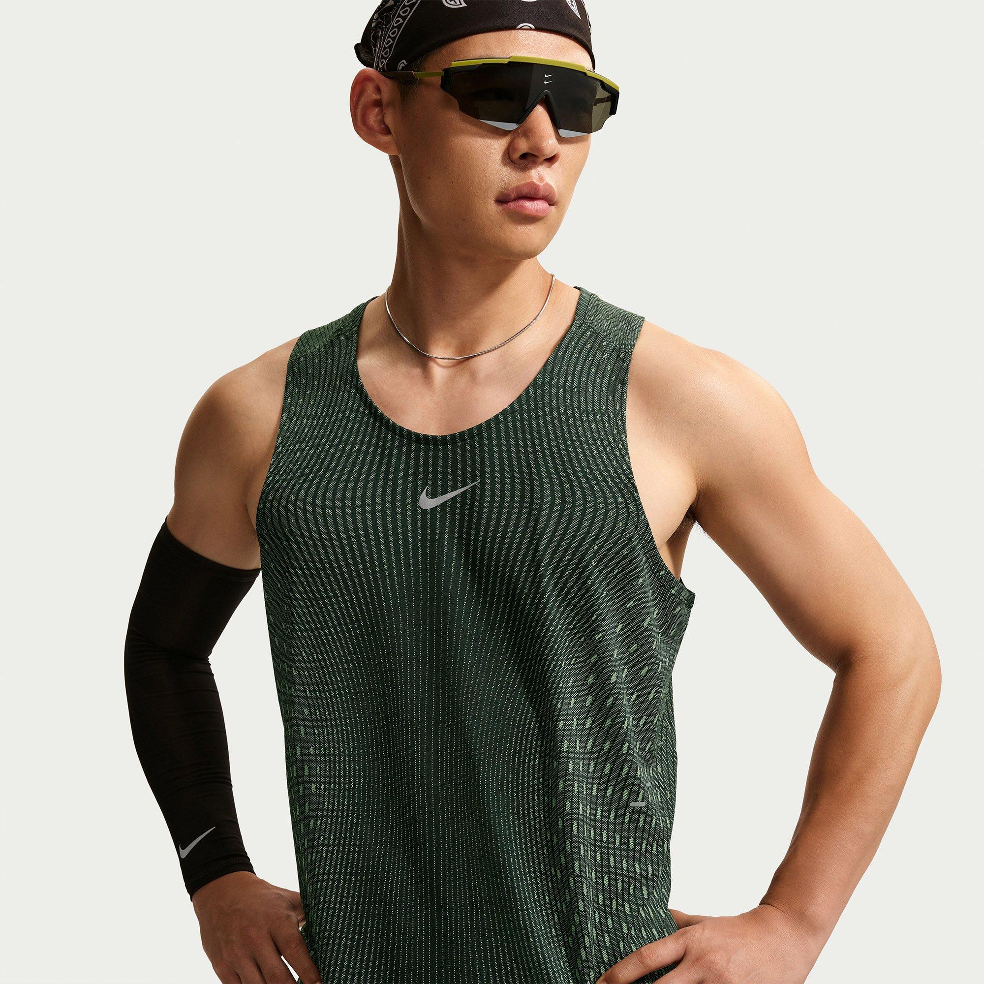 Cream/Silver - Nike - Stride Aero-FIT Tank Running Vest Mens - 2