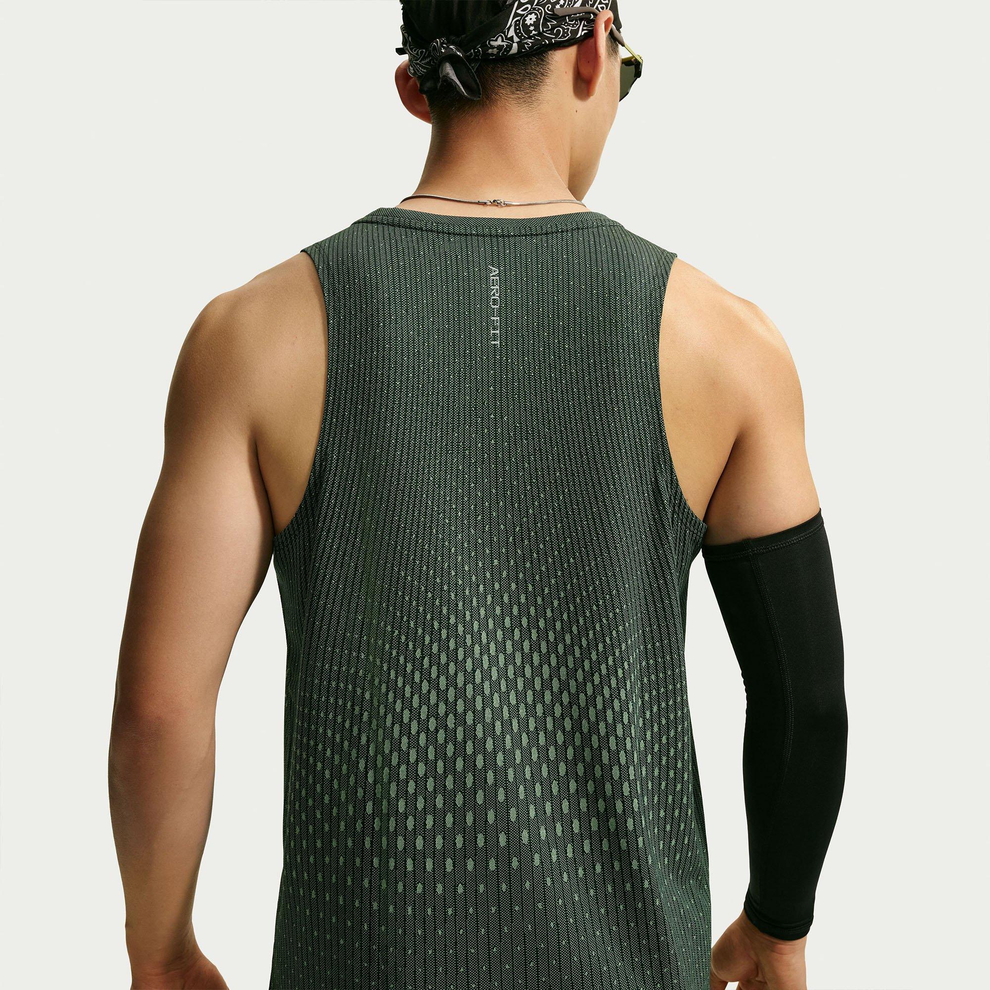 Cream/Silver - Nike - Stride Aero-FIT Tank Running Vest Mens - 4