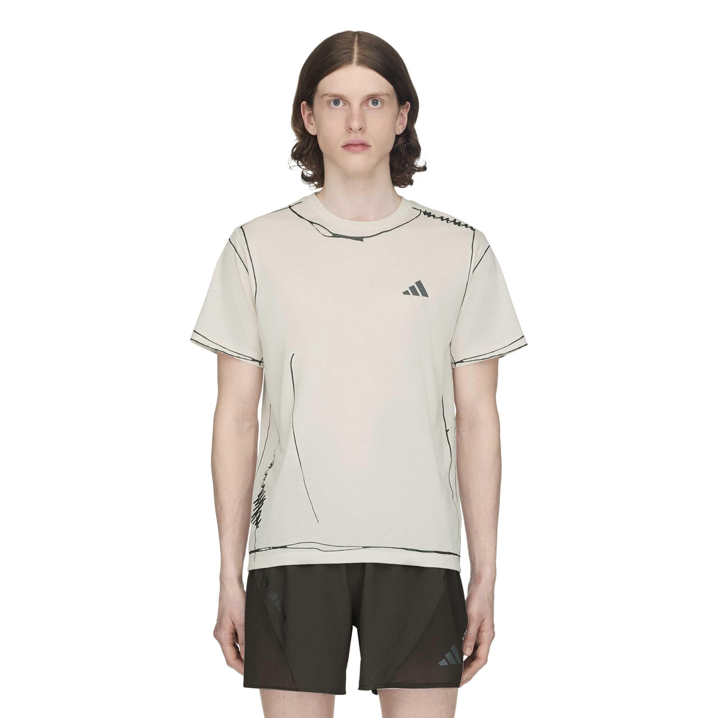 Halo Ivory - Adidas Originals x SFTM - Mens Running Unitefit T-Shirt - 3