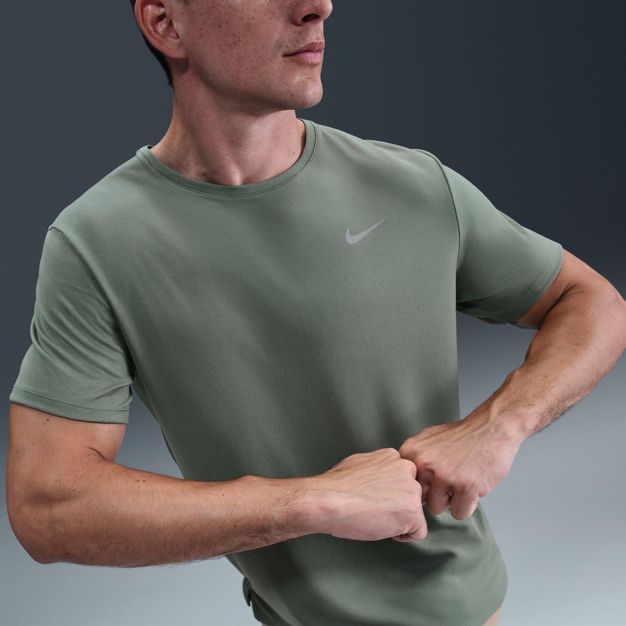 LEHM GRÜN/REFL - Nike - Miler Men's Dri-FIT UV Short-Sleeve Running Top - 11