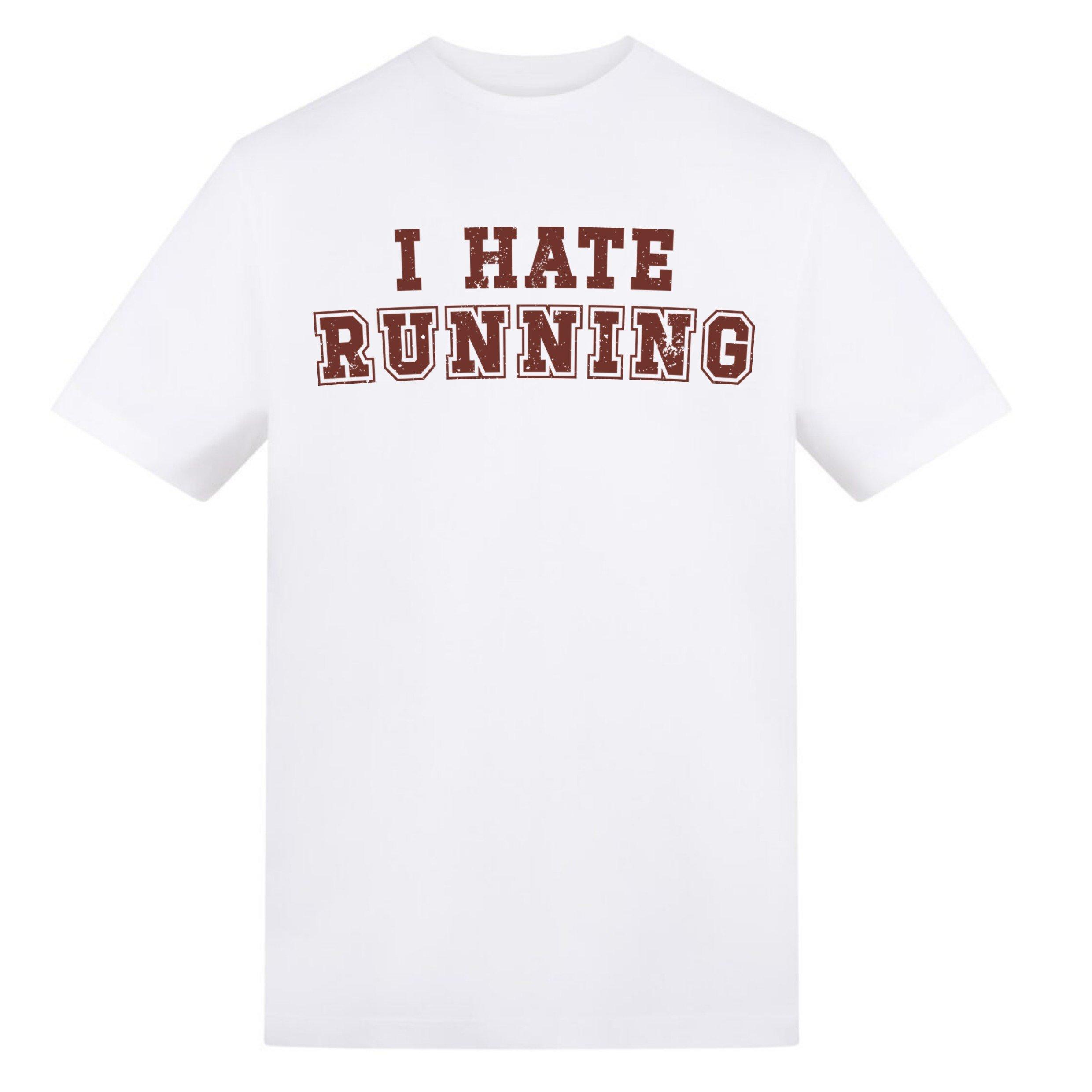 I Hate Running - AWD - Adults Printed Running Tee