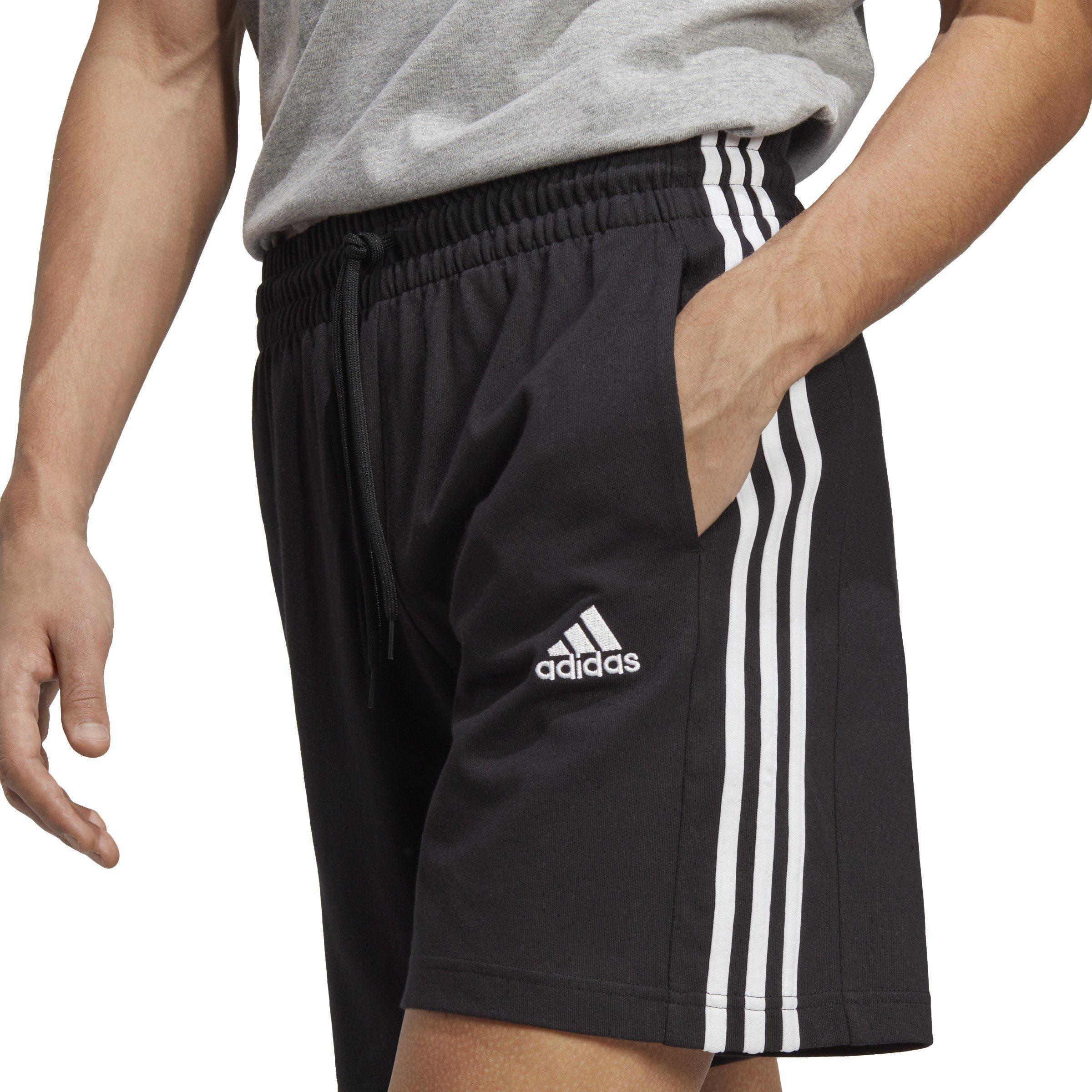 Zwart/Wit - adidas - Essentials 3 - Stripes Shorts - 5