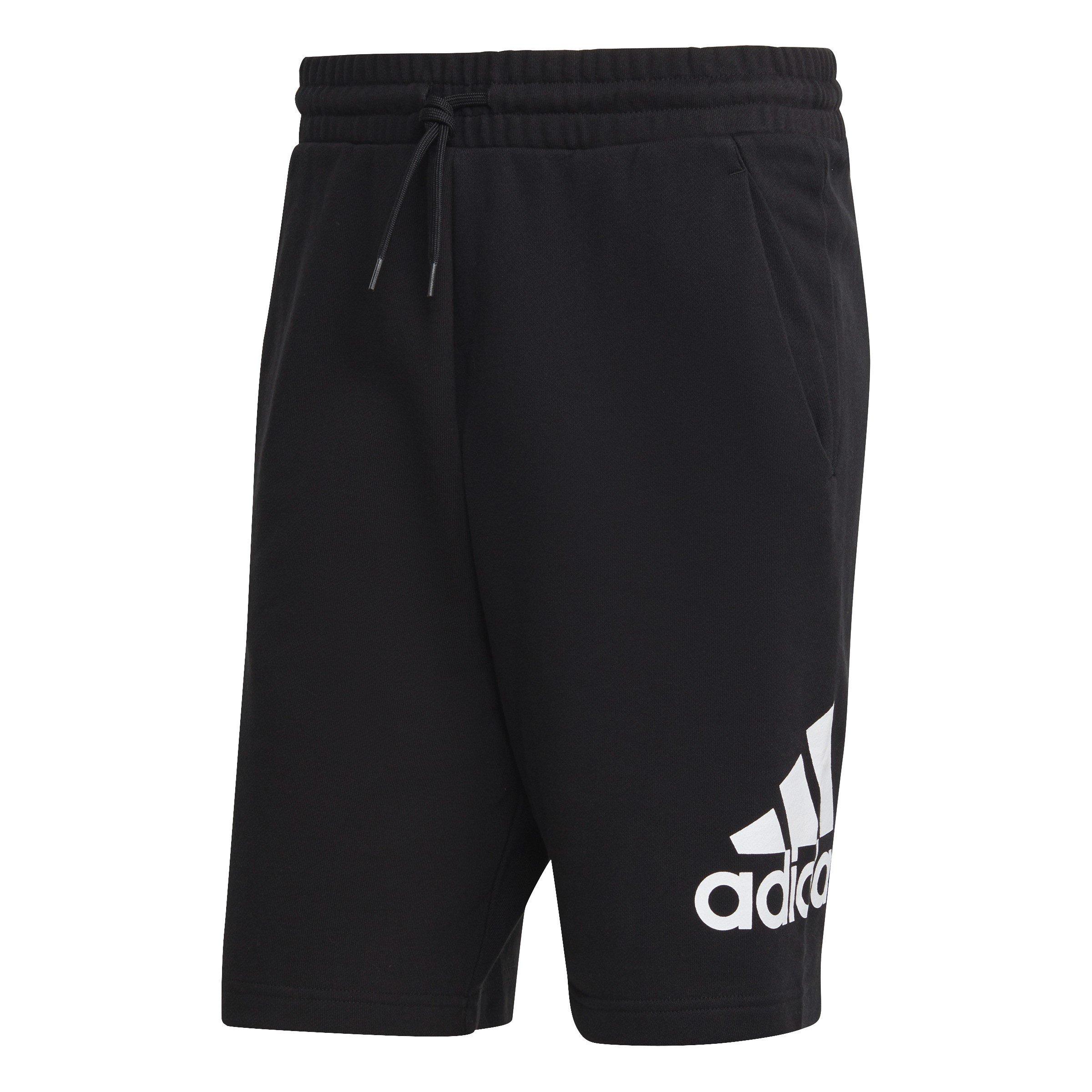 Adidas Men's Big Logo French Terry Shorts - Black - XS