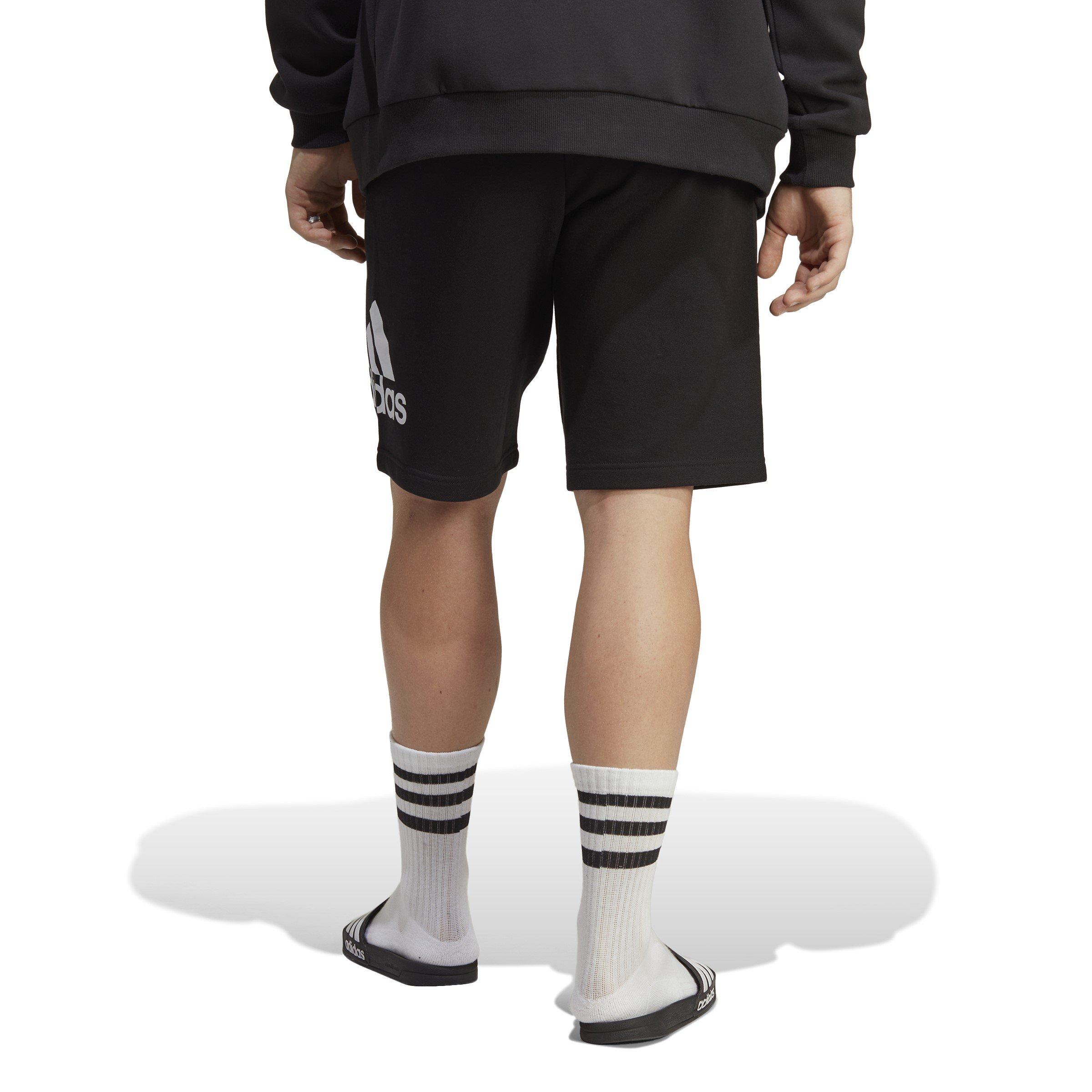 Black - adidas - Big Logo French Terry Shorts Mens - 4