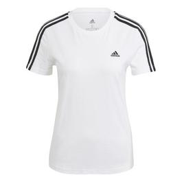 adidas Essentials Slim 3-Stripe T-Shirt Womens