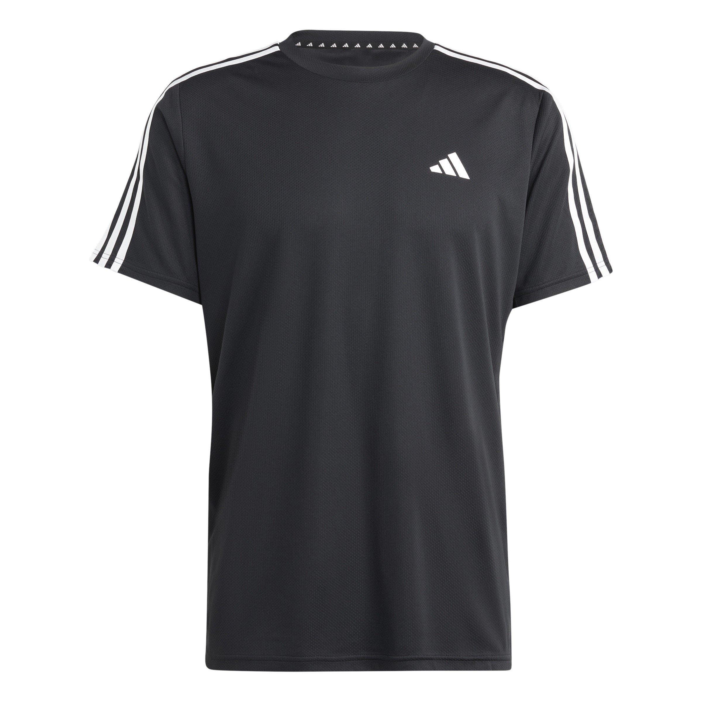 Nero/Bianco - adidas - 3 Stripe Essentials Training T-Shirt Mens - 1