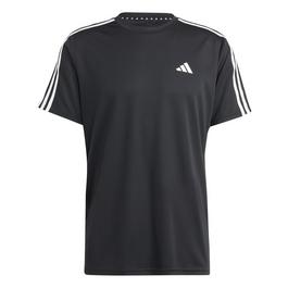 adidas 3 Stripe Essentials Training T Shirt Mens